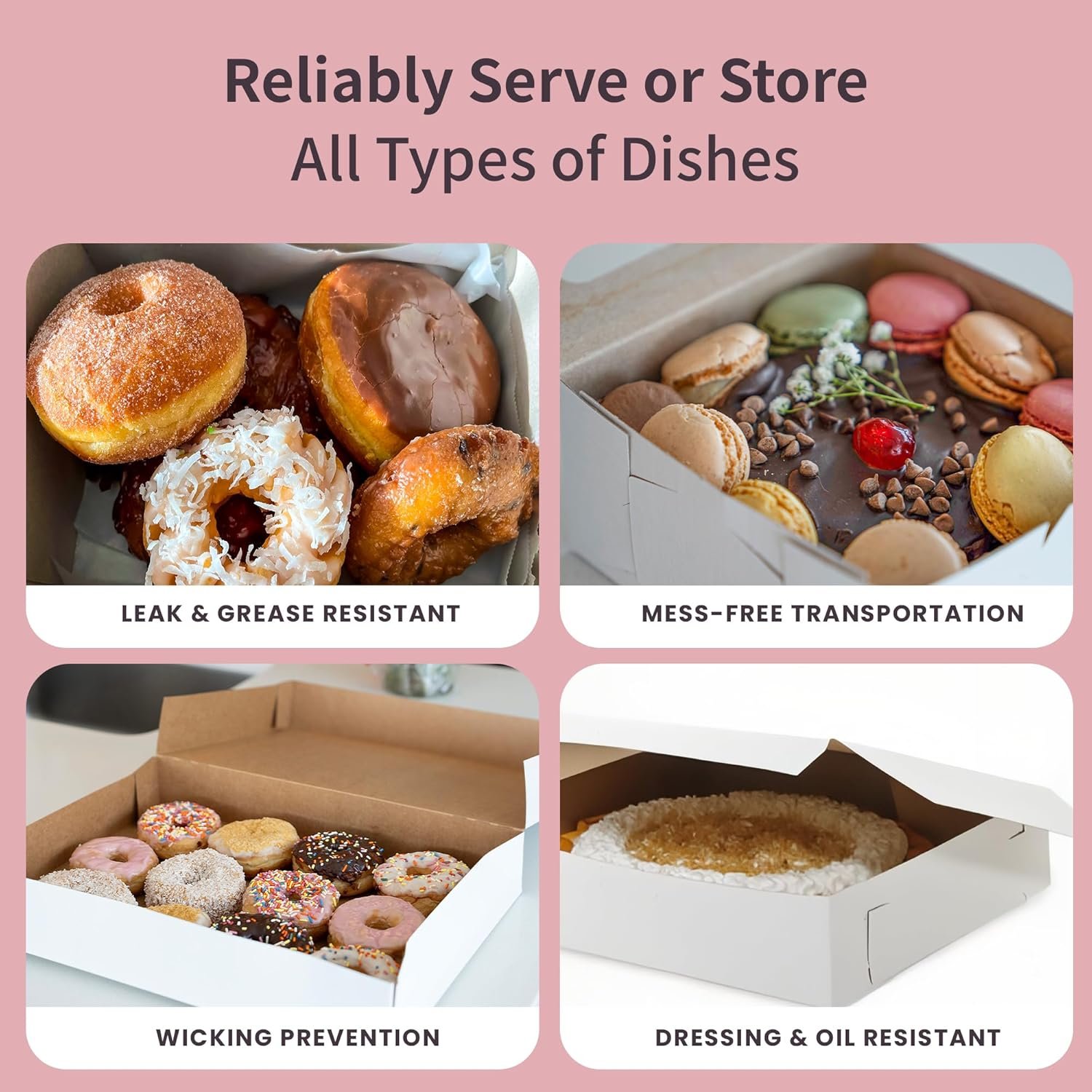 Caja de Donuts con Logo Personalizado, Diseño Fácil de Montar, Capacidad para Una Docena de Donuts Decorados, Muffins o Pasteles, Ideal para Catering de Sándwiches, Proveedor de Embalajes, Tamaño 16 x 12 x 2.5 (Paquete de 50) Marca Blanca. Caja de Donuts con Logo Personalizado, Diseño Fácil de Montar, Capacidad para Una Docena de Donuts Decorados, Muffins o Pasteles, Ideal para Catering de Sándwiches, Proveedor de Embalajes, Tamaño 16 x 12 x 2.5 (Paquete de 50) Marca Blanca.