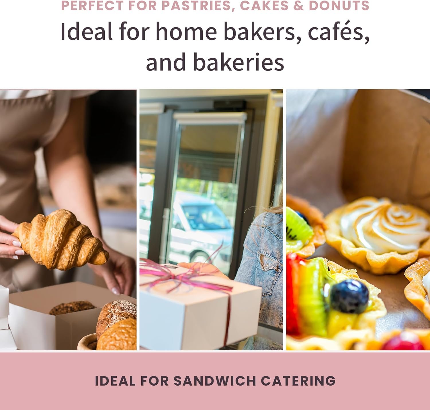 Caja de Donuts con Logo Personalizado, Diseño Fácil de Montar, Capacidad para Una Docena de Donuts Decorados, Muffins o Pasteles, Ideal para Catering de Sándwiches, Proveedor de Embalajes, Tamaño 16 x 12 x 2.5 (Paquete de 50) Marca Blanca. Caja de Donuts con Logo Personalizado, Diseño Fácil de Montar, Capacidad para Una Docena de Donuts Decorados, Muffins o Pasteles, Ideal para Catering de Sándwiches, Proveedor de Embalajes, Tamaño 16 x 12 x 2.5 (Paquete de 50) Marca Blanca.