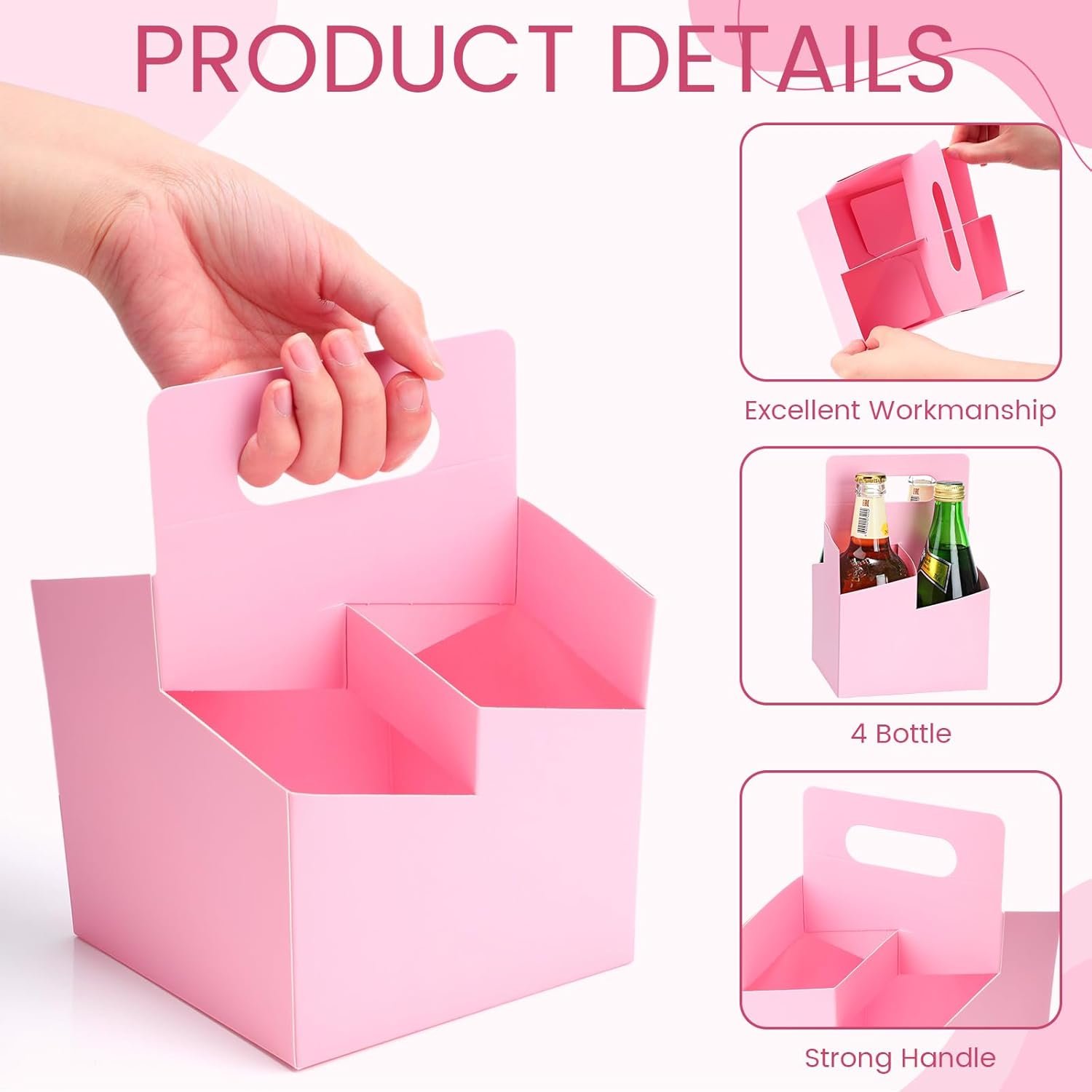 Logo Personalizado 50 Pcs Porta Bebidas de Cartón Kraft con Asa, Soporte Desechable para Bebidas Calientes o Frías, Ideal para Botellas de 12-16 oz, Marca Blanca para Entregas, Proveedor de Soluciones para Bebidas. Logo Personalizado 50 Pcs Porta Bebidas de Cartón Kraft con Asa, Soporte Desechable para Bebidas Calientes o Frías, Ideal para Botellas de 12-16 oz, Marca Blanca para Entregas, Proveedor de Soluciones para Bebidas.