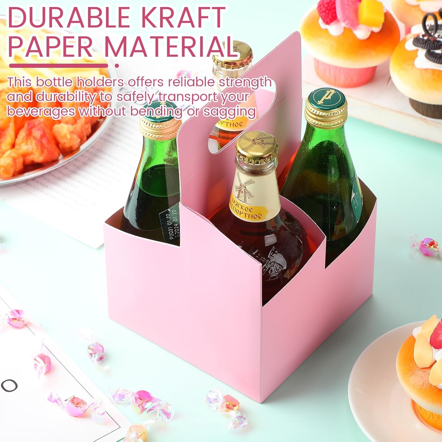 Logo Personalizado 50 Pcs Porta Bebidas de Cartón Kraft con Asa, Soporte Desechable para Bebidas Calientes o Frías, Ideal para Botellas de 12-16 oz, Marca Blanca para Entregas, Proveedor de Soluciones para Bebidas. Logo Personalizado 50 Pcs Porta Bebidas de Cartón Kraft con Asa, Soporte Desechable para Bebidas Calientes o Frías, Ideal para Botellas de 12-16 oz, Marca Blanca para Entregas, Proveedor de Soluciones para Bebidas.