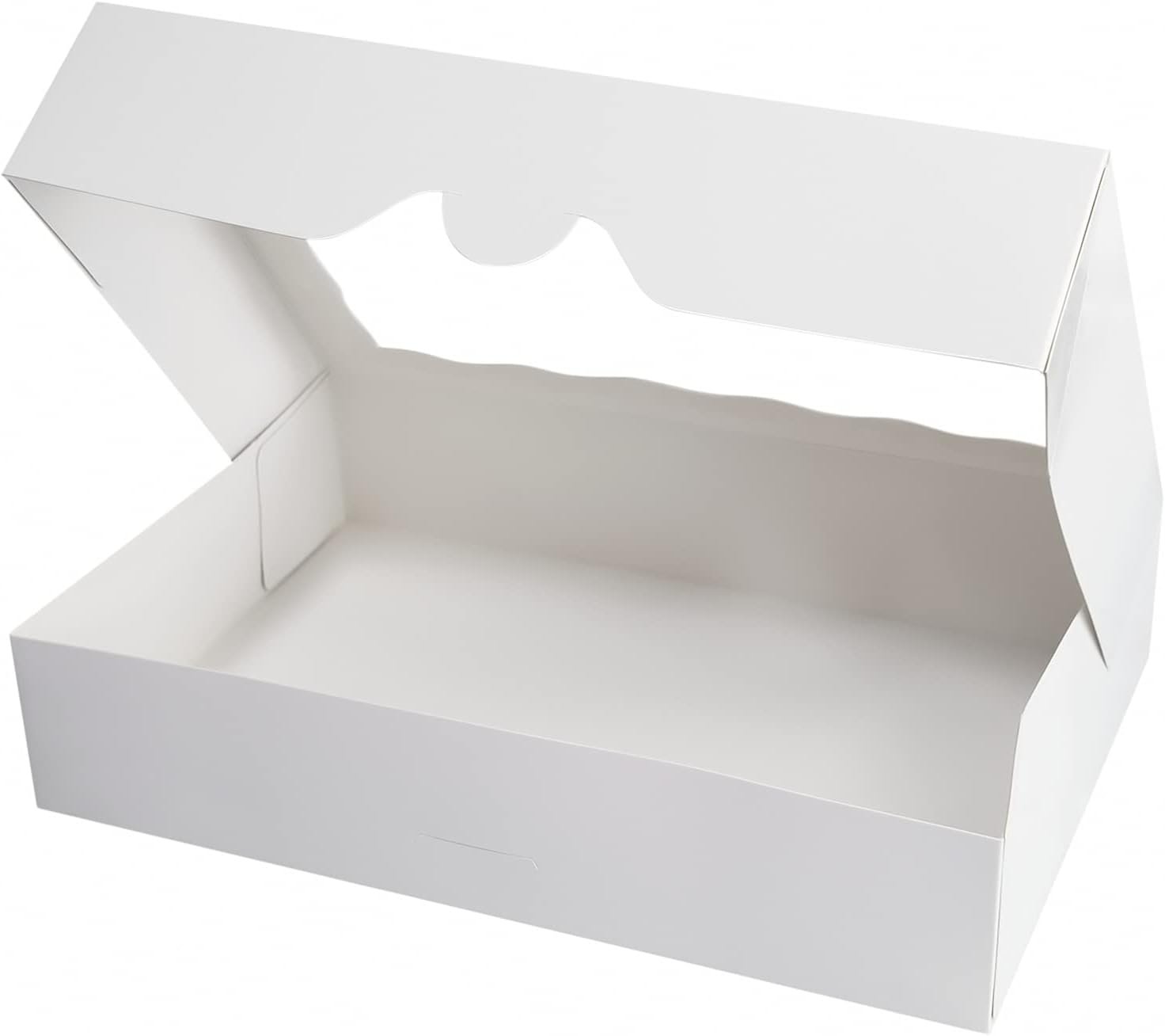 Caja de pastelería blanca 15-Pack con ventana, 12x8x2.5 pulgadas, ideal para donas y muffins, con opción de Logo Personalizado, empaques de marca blanca, Fábrica de cajas para productos de repostería.