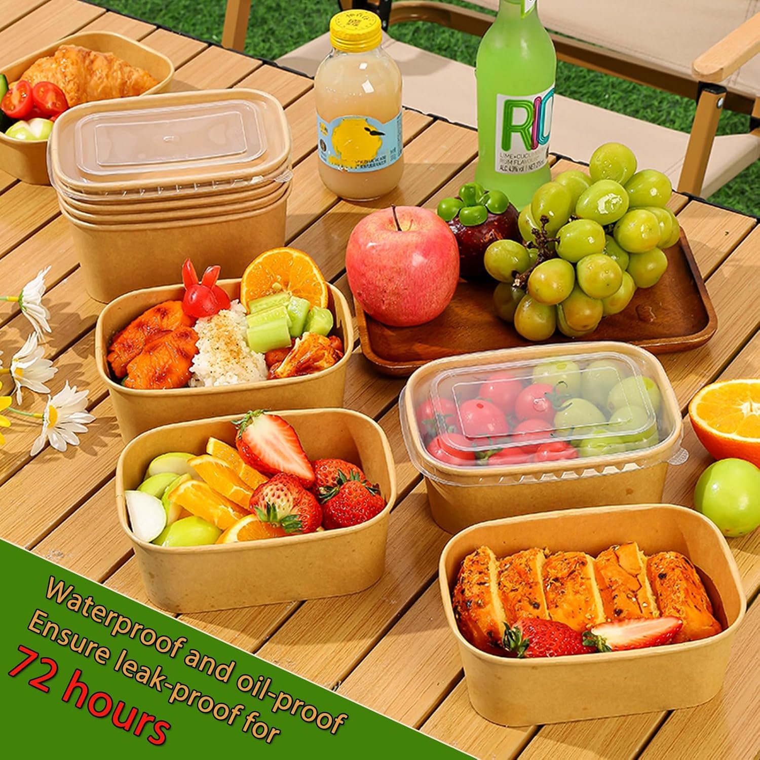 Logo Personalizado 50 Pack de Cuencos de Papel Kraft Desechables de 29oz con Tapa y Cubiertos, Envases para Comidas para Llevar, Contenedores Microwaveables y Freezer, Marca Blanca Proveedor de Alimentos Fríos y Calientes Logo Personalizado 50 Pack de Cuencos de Papel Kraft Desechables de 29oz con Tapa y Cubiertos, Envases para Comidas para Llevar, Contenedores Microwaveables y Freezer, Marca Blanca Proveedor de Alimentos Fríos y Calientes