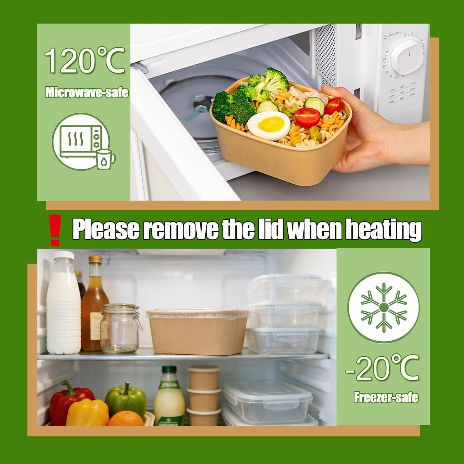 Logo Personalizado 50 Pack de Cuencos de Papel Kraft Desechables de 29oz con Tapa y Cubiertos, Envases para Comidas para Llevar, Contenedores Microwaveables y Freezer, Marca Blanca Proveedor de Alimentos Fríos y Calientes Logo Personalizado 50 Pack de Cuencos de Papel Kraft Desechables de 29oz con Tapa y Cubiertos, Envases para Comidas para Llevar, Contenedores Microwaveables y Freezer, Marca Blanca Proveedor de Alimentos Fríos y Calientes