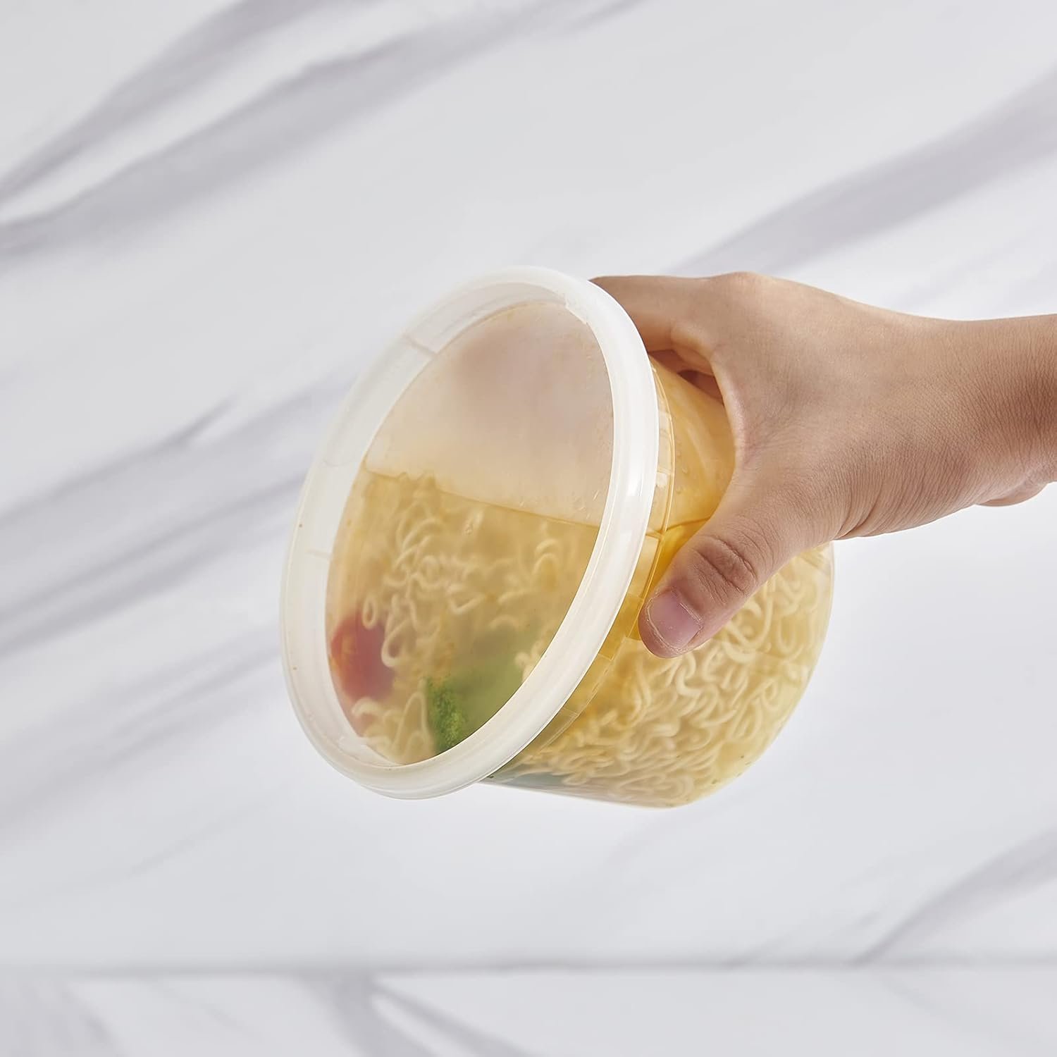 Contenedores de Almacenamiento de Alimentos Desechables de Plástico de 16oz. con Tapas Plásticas, Logo Personalizado, para Sopas, Preparación de Comidas, Juguetes de Lima | A Prueba de Fugas | Apilables | Aceptan Microondas | Aceptan Lavavajillas | Aceptan Congelador | Marca Blanca de Fábrica Contenedores de Almacenamiento de Alimentos Desechables de Plástico de 16oz. con Tapas Plásticas, Logo Personalizado, para Sopas, Preparación de Comidas, Juguetes de Lima | A Prueba de Fugas | Apilables | Aceptan Microondas | Aceptan Lavavajillas | Aceptan Congelador | Marca Blanca de Fábrica