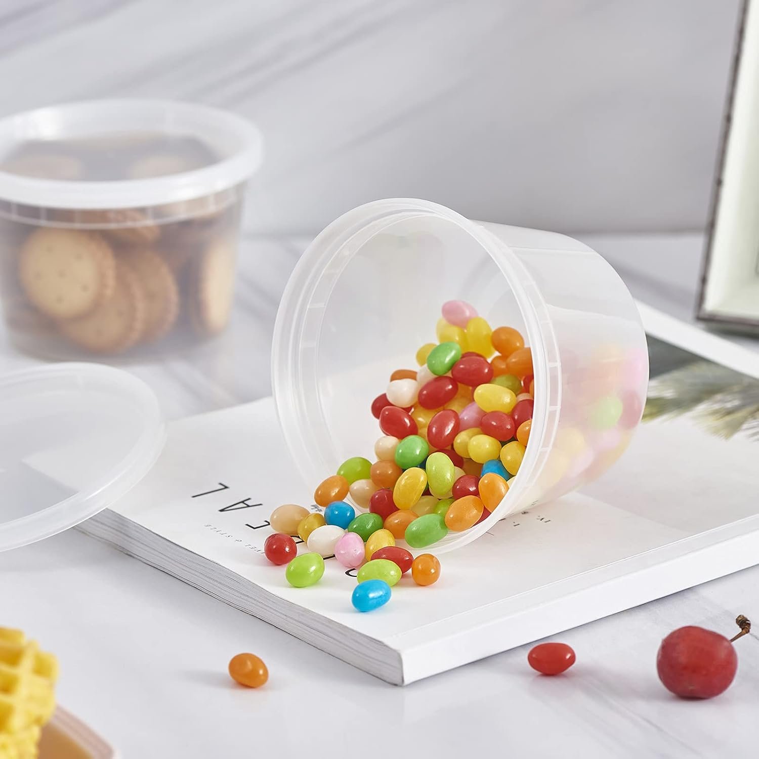 Contenedores de Almacenamiento de Alimentos Desechables de Plástico de 16oz. con Tapas Plásticas, Logo Personalizado, para Sopas, Preparación de Comidas, Juguetes de Lima | A Prueba de Fugas | Apilables | Aceptan Microondas | Aceptan Lavavajillas | Aceptan Congelador | Marca Blanca de Fábrica Contenedores de Almacenamiento de Alimentos Desechables de Plástico de 16oz. con Tapas Plásticas, Logo Personalizado, para Sopas, Preparación de Comidas, Juguetes de Lima | A Prueba de Fugas | Apilables | Aceptan Microondas | Aceptan Lavavajillas | Aceptan Congelador | Marca Blanca de Fábrica