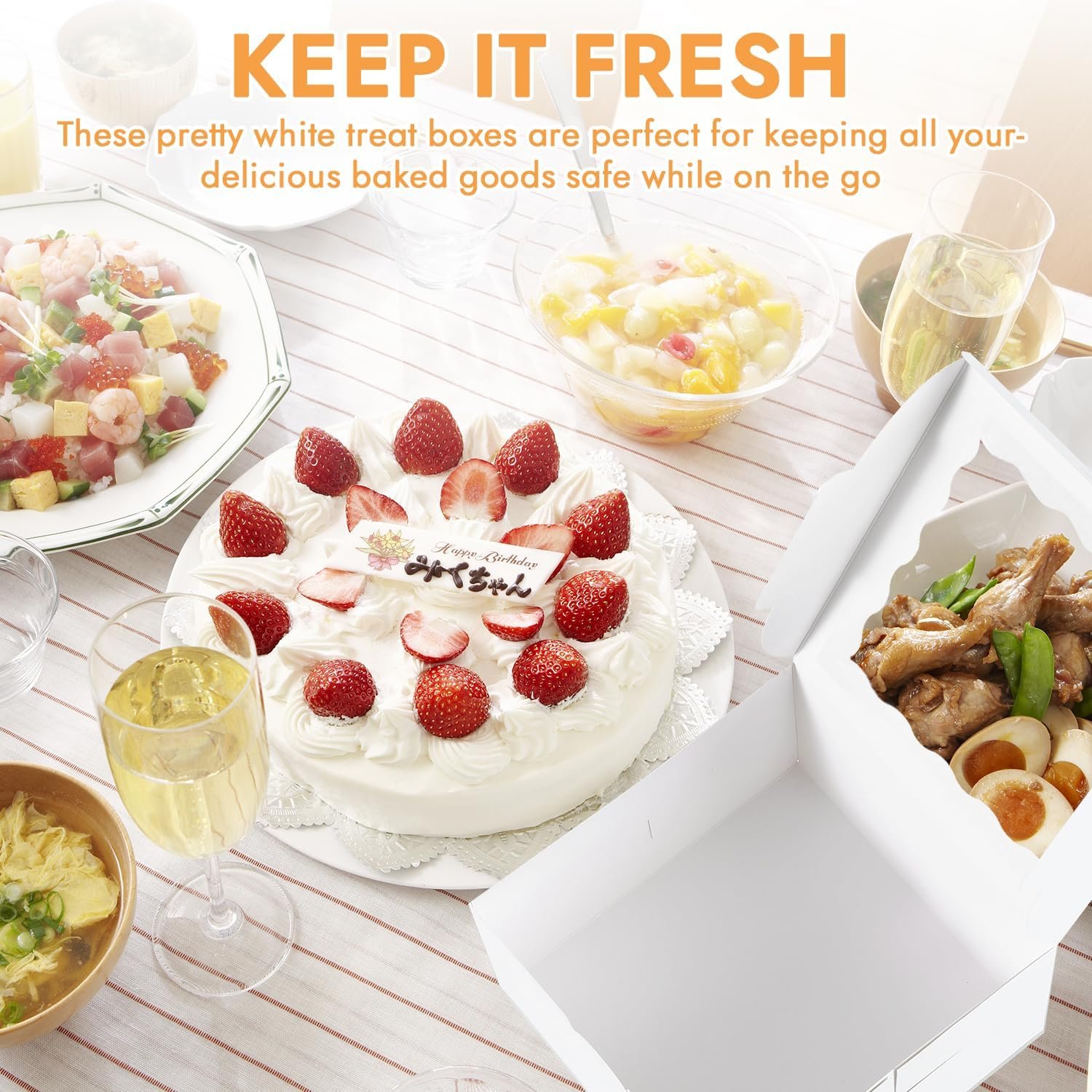 Cajas de pasteles con ventana, 48PCS de 9x9x5 pulgadas, Logo Personalizado, cajas blancas de repostería para cumpleaños, Día de la Madre, San Valentín, bodas y fiestas, Fabricante de contenedores para tortas. Cajas de pasteles con ventana, 48PCS de 9x9x5 pulgadas, Logo Personalizado, cajas blancas de repostería para cumpleaños, Día de la Madre, San Valentín, bodas y fiestas, Fabricante de contenedores para tortas.