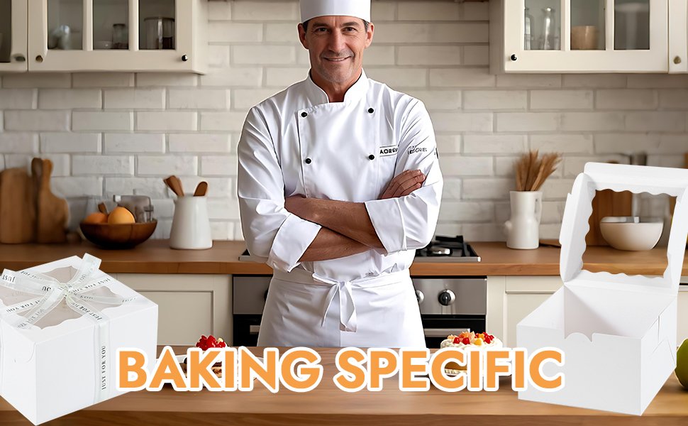 Cajas de pasteles con ventana, 48PCS de 9x9x5 pulgadas, Logo Personalizado, cajas blancas de repostería para cumpleaños, Día de la Madre, San Valentín, bodas y fiestas, Fabricante de contenedores para tortas. Cajas de pasteles con ventana, 48PCS de 9x9x5 pulgadas, Logo Personalizado, cajas blancas de repostería para cumpleaños, Día de la Madre, San Valentín, bodas y fiestas, Fabricante de contenedores para tortas.