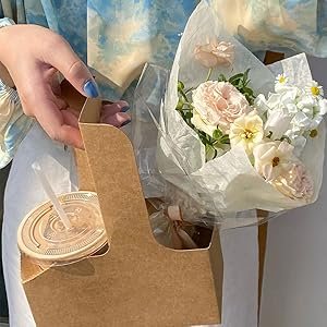 Logo Personalizado 20 Pack Porta Bebidas Kraft con Asas, Soporte Desechable para 2 Tazas de Bebidas Calientes o Frías, Servicio de Comida para Llevar en Café y Restaurante, Proveedor de Cartón para Café para Llevar.