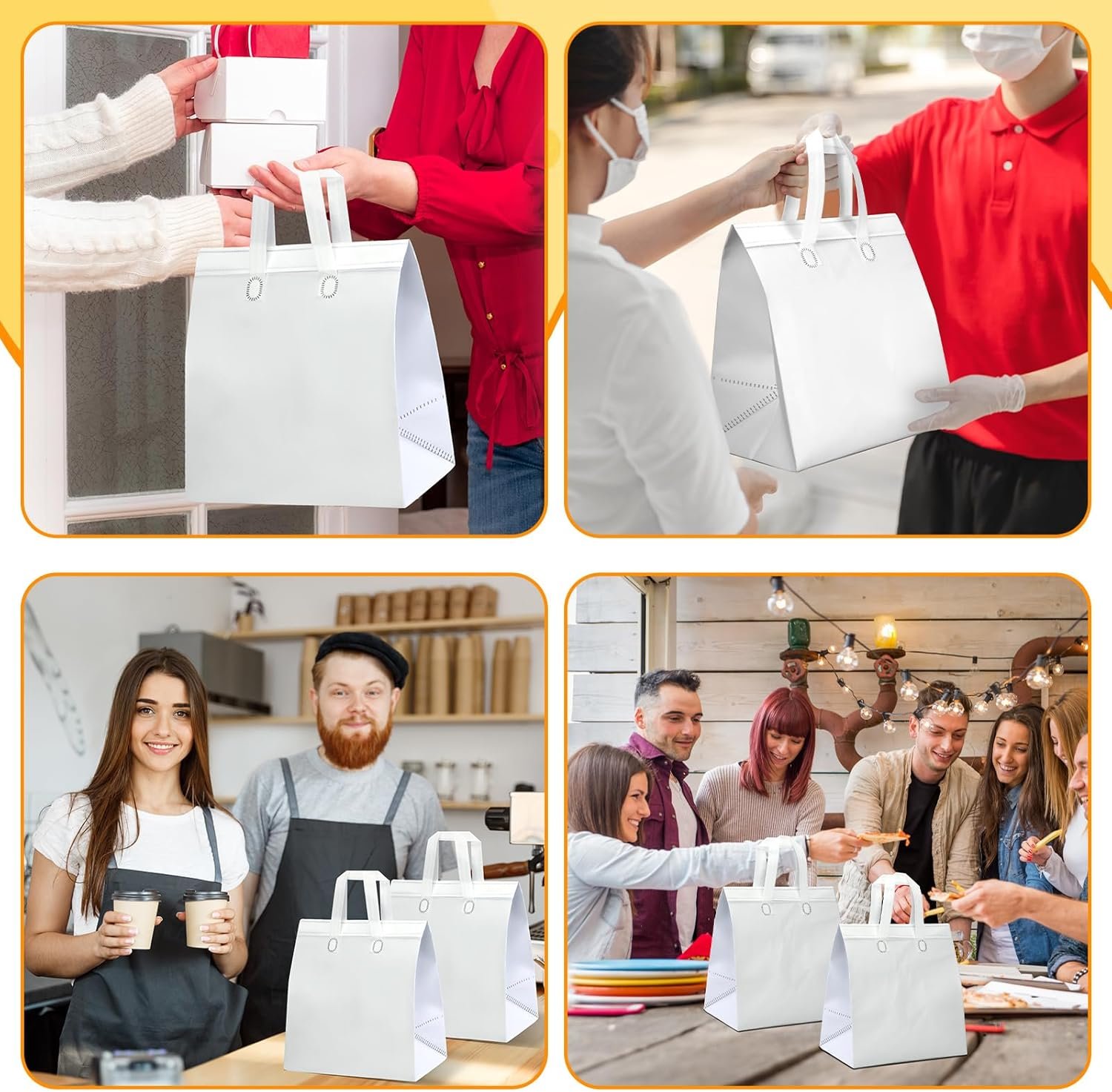 Bolsas Térmicas Desechables 200 Pcs con Logo Personalizado para Comida para Llevar 10.24x11.02x6.69 Pulgadas, Marca Blanca para Entrega y Envío, Proveedor de Soluciones de Aislamiento Térmico en Blanco. Bolsas Térmicas Desechables 200 Pcs con Logo Personalizado para Comida para Llevar 10.24x11.02x6.69 Pulgadas, Marca Blanca para Entrega y Envío, Proveedor de Soluciones de Aislamiento Térmico en Blanco.