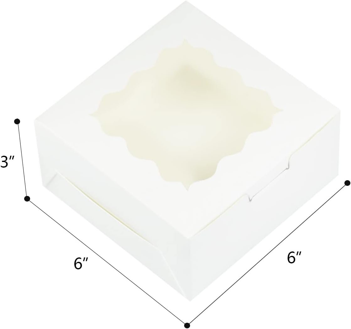 Cajas de repostería con ventana 30-Pack de 6x6x3 pulgadas, ideales para macarones y galletas, con opción de Logo Personalizado y calidad de Fábrica. Marca Blanca disponible para potenciar tu negocio. Cajas de repostería con ventana 30-Pack de 6x6x3 pulgadas, ideales para macarones y galletas, con opción de Logo Personalizado y calidad de Fábrica. Marca Blanca disponible para potenciar tu negocio.
