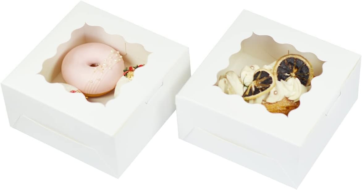 Cajas de repostería con ventana 30-Pack de 6x6x3 pulgadas, ideales para macarones y galletas, con opción de Logo Personalizado y calidad de Fábrica. Marca Blanca disponible para potenciar tu negocio. Cajas de repostería con ventana 30-Pack de 6x6x3 pulgadas, ideales para macarones y galletas, con opción de Logo Personalizado y calidad de Fábrica. Marca Blanca disponible para potenciar tu negocio.