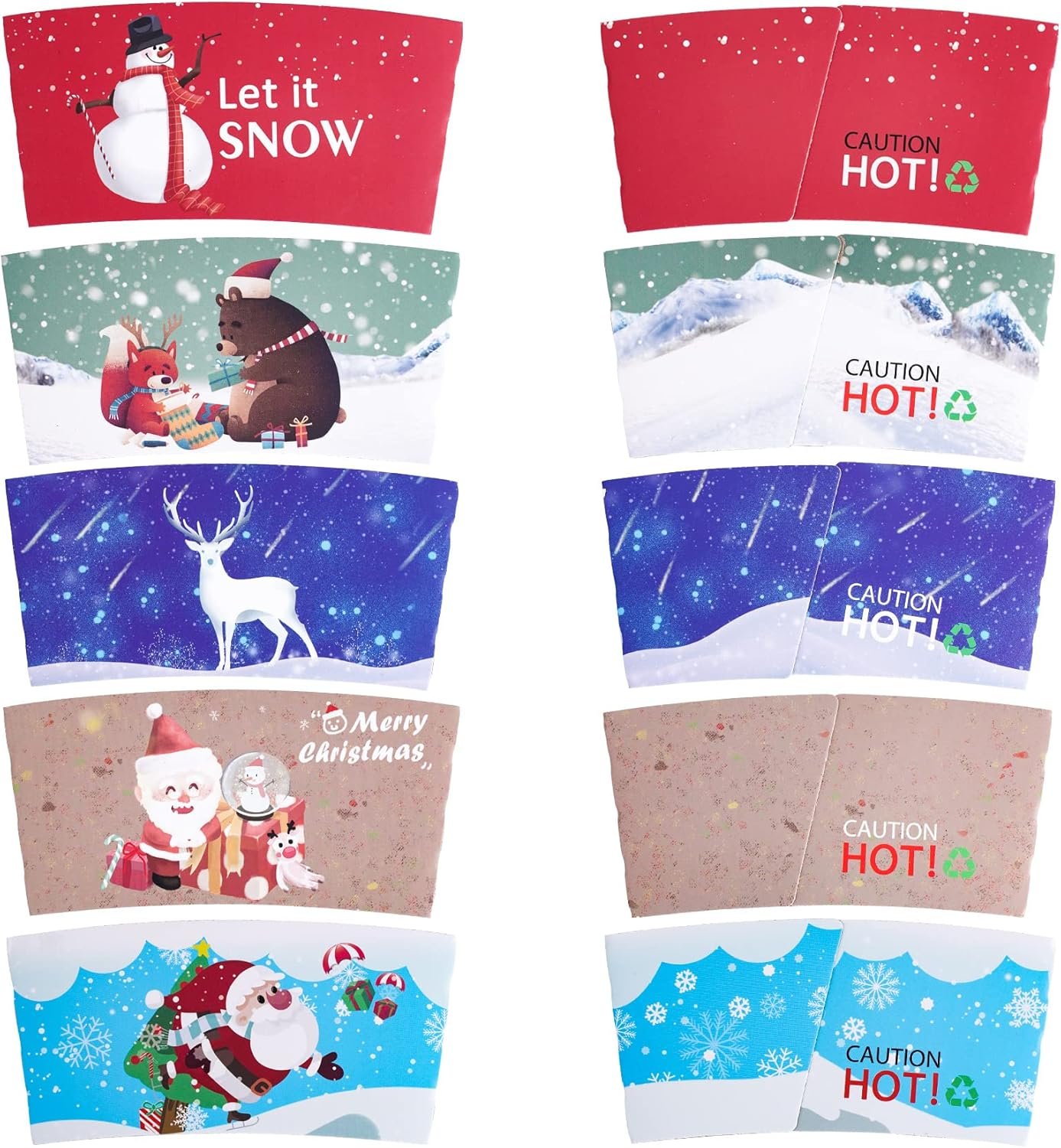Logo Personalizado 120 piezas de mangas para taza de café navideñas, aptas para tazas de 12 a 20 oz, con 5 diseños personalizados diferentes para chocolate caliente, café, cacao, té o bebidas frías, Proveedor confiable. Logo Personalizado 120 piezas de mangas para taza de café navideñas, aptas para tazas de 12 a 20 oz, con 5 diseños personalizados diferentes para chocolate caliente, café, cacao, té o bebidas frías, Proveedor confiable.