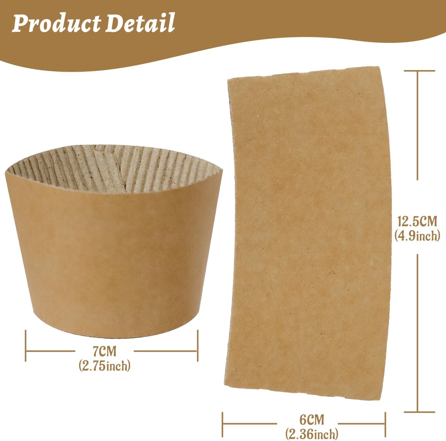 Logo Personalizado en 500 Piezas de Mangas de Café, Mangas de Papel Kraft Corrugado Desechables para Bebidas Calientes y Frías de 12oz a 24oz, ideal para Cafés, Oficinas y Tiendas de Café, Fábrica de Mangas Reciclables. Logo Personalizado en 500 Piezas de Mangas de Café, Mangas de Papel Kraft Corrugado Desechables para Bebidas Calientes y Frías de 12oz a 24oz, ideal para Cafés, Oficinas y Tiendas de Café, Fábrica de Mangas Reciclables.