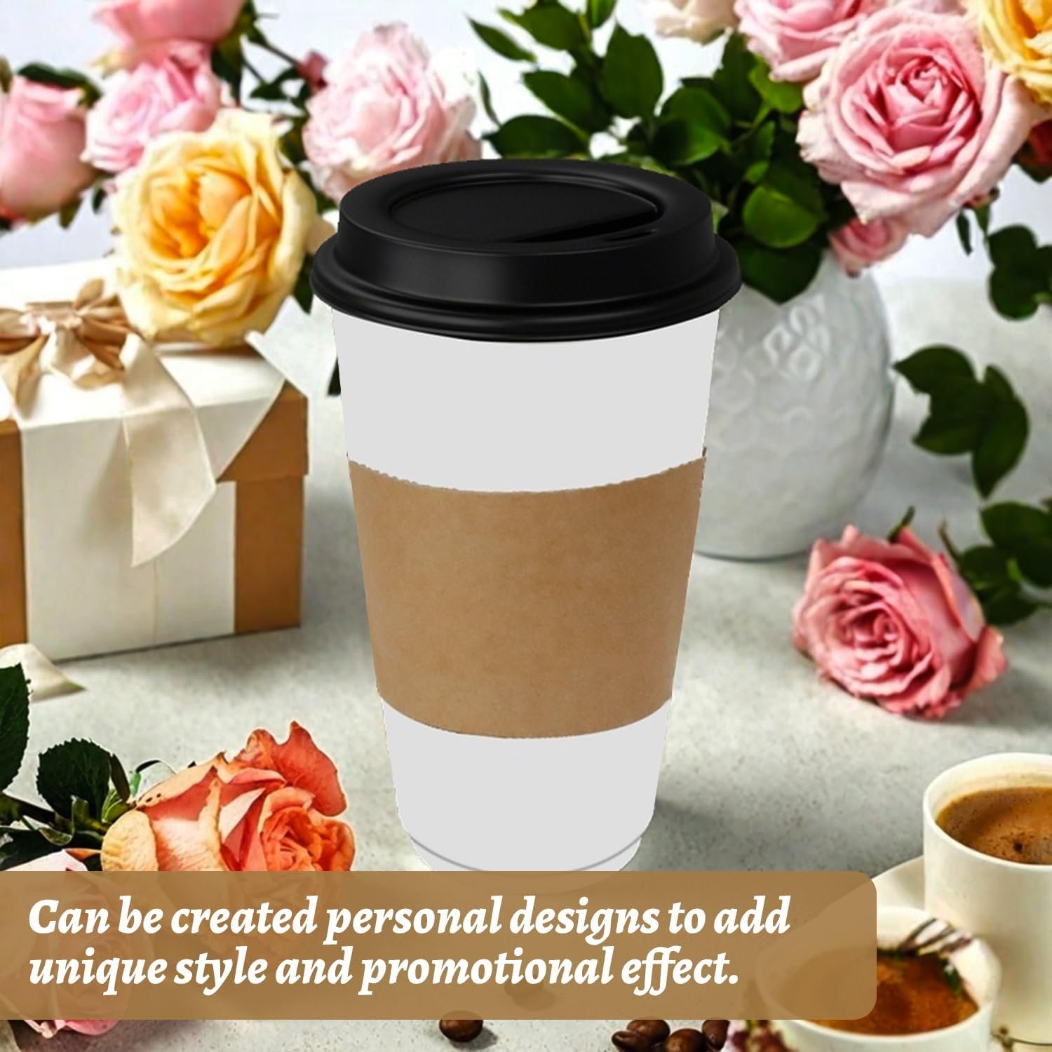 Logo Personalizado en 500 Piezas de Mangas de Café, Mangas de Papel Kraft Corrugado Desechables para Bebidas Calientes y Frías de 12oz a 24oz, ideal para Cafés, Oficinas y Tiendas de Café, Fábrica de Mangas Reciclables. Logo Personalizado en 500 Piezas de Mangas de Café, Mangas de Papel Kraft Corrugado Desechables para Bebidas Calientes y Frías de 12oz a 24oz, ideal para Cafés, Oficinas y Tiendas de Café, Fábrica de Mangas Reciclables.