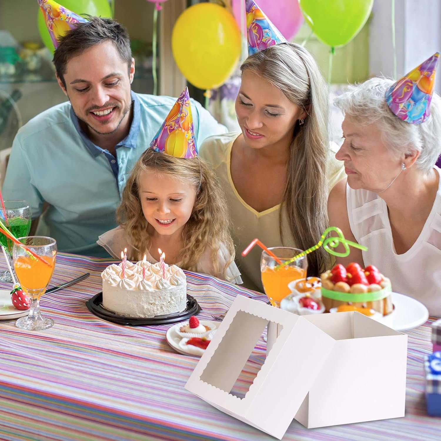 Cajas Pasteles 20pcs 8x8x8 Pulgadas con Ventana, Marca Blanca para Postres, Personalizadas con Logo, Proveedor de Soluciones para Cumpleaños, Bodas, San Valentín y Fiestas Cajas Pasteles 20pcs 8x8x8 Pulgadas con Ventana, Marca Blanca para Postres, Personalizadas con Logo, Proveedor de Soluciones para Cumpleaños, Bodas, San Valentín y Fiestas