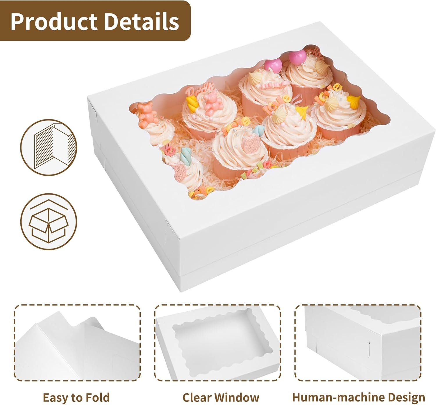 Cajas de pastelería blancas de 20 piezas de 14x10x4in con ventana, ideales para empaques de pasteles, donas, cupcakes y tartas; Proveedor de soluciones con Logo Personalizado y Marca Blanca. Cajas de pastelería blancas de 20 piezas de 14x10x4in con ventana, ideales para empaques de pasteles, donas, cupcakes y tartas; Proveedor de soluciones con Logo Personalizado y Marca Blanca.