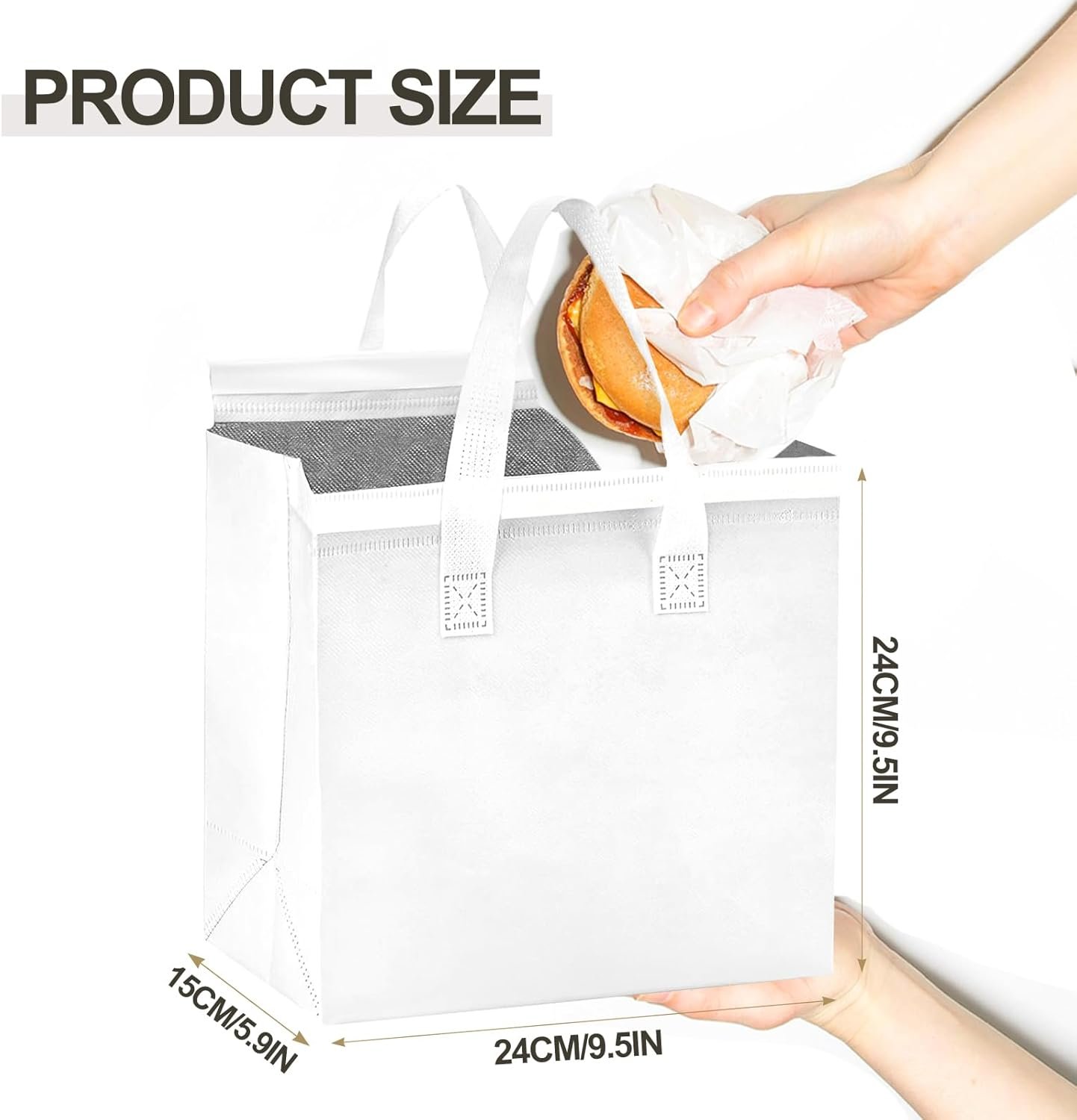 Bolsas Térmicas Aislantes de 120 Pcs con Logo Personalizado para Comida Caliente y Fría, Café, Té, BBQ, Catering para Bodas o Cumpleaños, Proveedor de Marca Blanca.