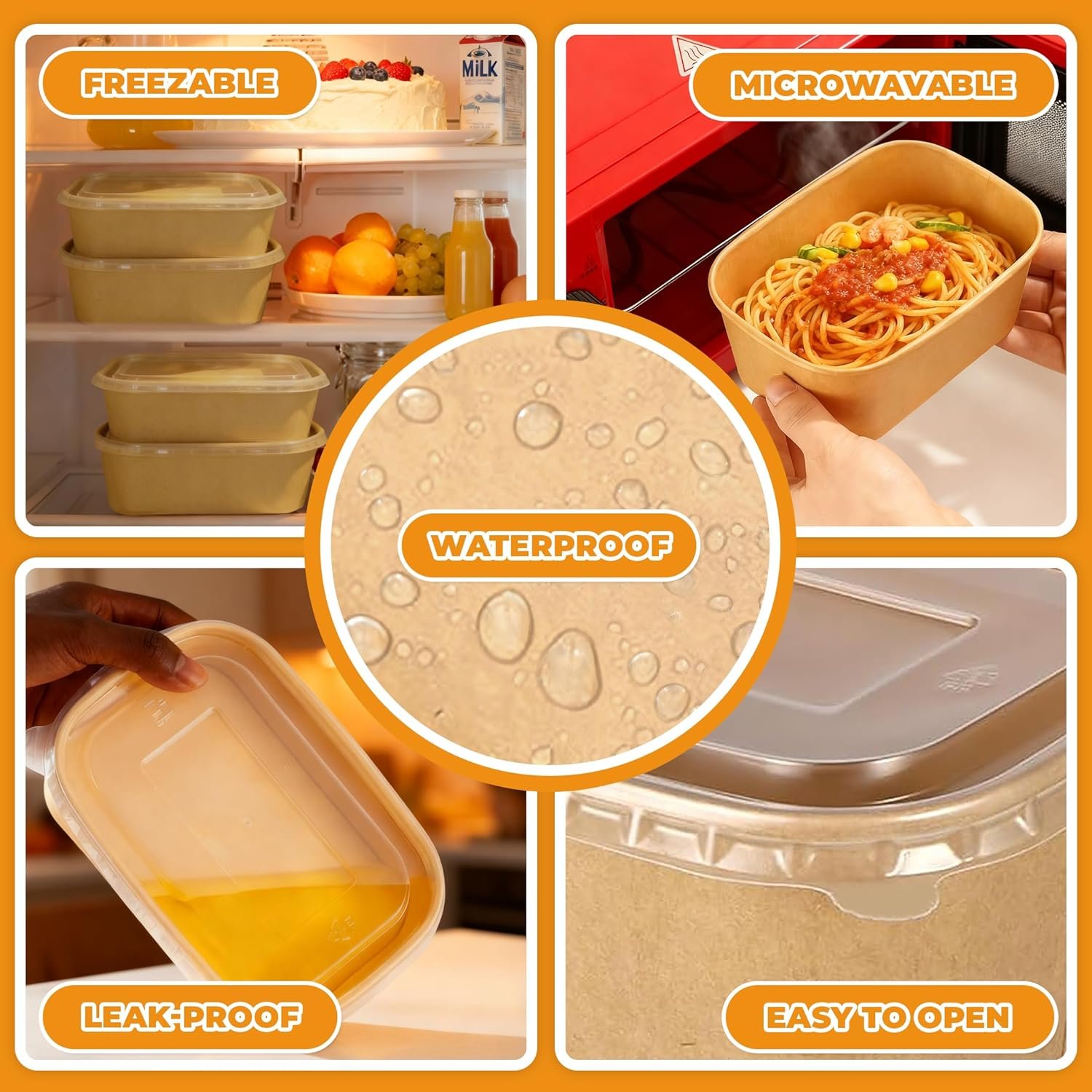 Logo Personalizado 50 Pack Tazones de Papel Grandes de 32 OZ con Tapa y Utensilios, Envases Desechables de Preparación de Comidas Resistentes para Fiestas, Tazones Desechables a Granel, a Prueba de Humedad y Aceptables para Microondas, Ideal para Uso Caliente y Frío, Proveedor. Logo Personalizado 50 Pack Tazones de Papel Grandes de 32 OZ con Tapa y Utensilios, Envases Desechables de Preparación de Comidas Resistentes para Fiestas, Tazones Desechables a Granel, a Prueba de Humedad y Aceptables para Microondas, Ideal para Uso Caliente y Frío, Proveedor.