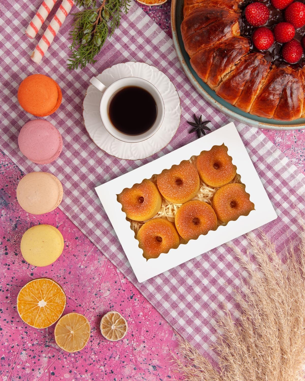 Caja de galletas blanca de 9x6x2.5 pulgadas con ventana, 15 piezas, caja de pasteles y macarons para empaque, Fábrica de marca blanca con logo personalizado.