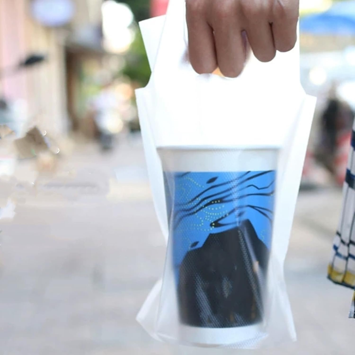 Logo Personalizado 500 Paquete Portavasos para Delivery, Bolsas Plásticas Transparentes con Asa, Envases de 1 Taza para Bebidas para Llevar, Soporte de Taza Única para Restaurantes y Tiendas, Proveedor Logo Personalizado 500 Paquete Portavasos para Delivery, Bolsas Plásticas Transparentes con Asa, Envases de 1 Taza para Bebidas para Llevar, Soporte de Taza Única para Restaurantes y Tiendas, Proveedor