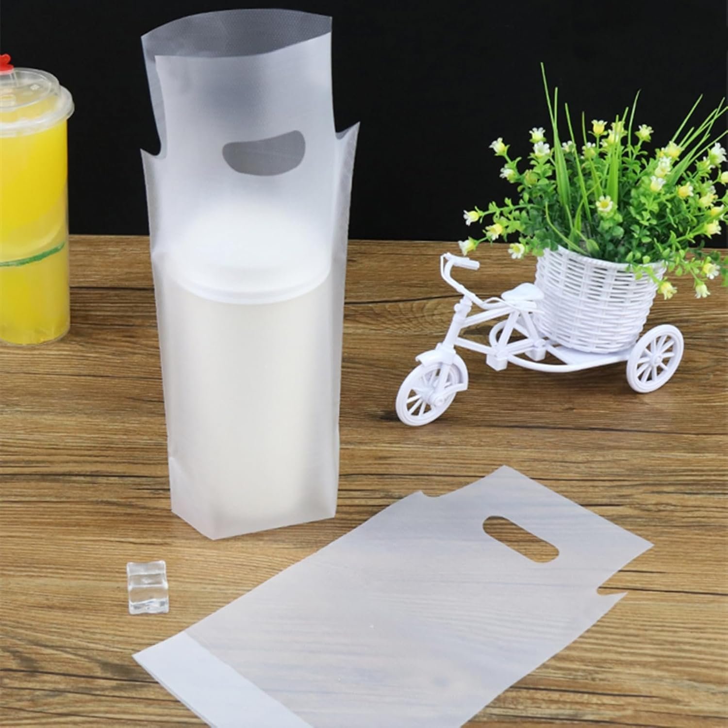 Logo Personalizado 500 Paquete Portavasos para Delivery, Bolsas Plásticas Transparentes con Asa, Envases de 1 Taza para Bebidas para Llevar, Soporte de Taza Única para Restaurantes y Tiendas, Proveedor Logo Personalizado 500 Paquete Portavasos para Delivery, Bolsas Plásticas Transparentes con Asa, Envases de 1 Taza para Bebidas para Llevar, Soporte de Taza Única para Restaurantes y Tiendas, Proveedor