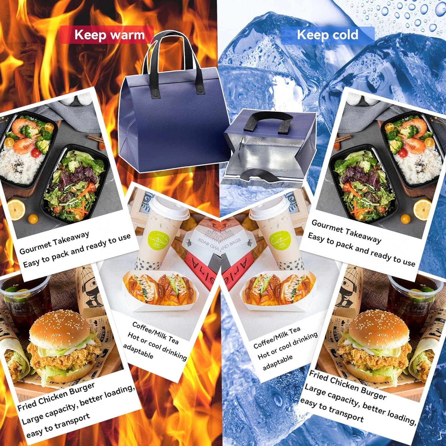 Bolsas desechables para llevar, 100 Pcs, ideales para comida, café, té con leche, mariscos y pizza, con logo personalizado, 9.5 x 6 x 10 in, perfectas para restaurantes y tiendas de comestibles, proveedor confiable. Bolsas desechables para llevar, 100 Pcs, ideales para comida, café, té con leche, mariscos y pizza, con logo personalizado, 9.5 x 6 x 10 in, perfectas para restaurantes y tiendas de comestibles, proveedor confiable.
