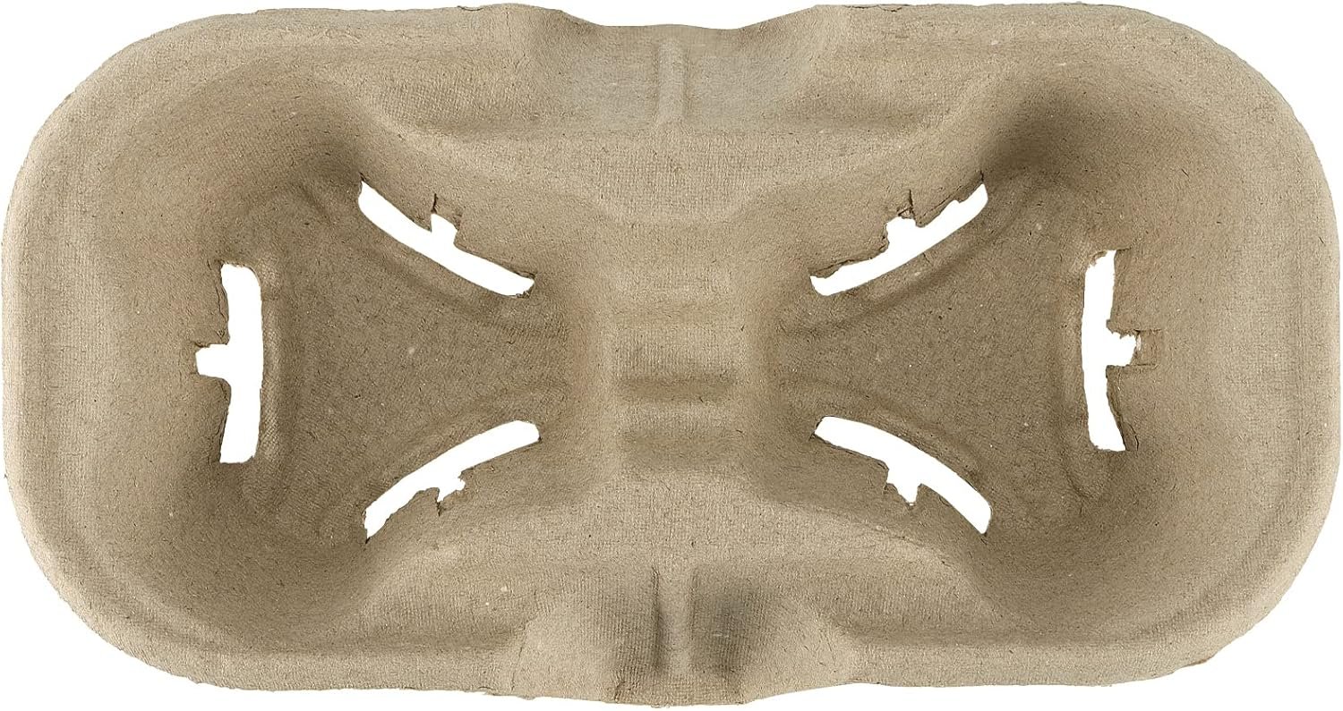 Logo Personalizado Porta Bebidas de Fibra de Pulpa 100 Piezas para Copas de 8-24 oz, Soporte Biodegradable para Bebidas Calientes o Frías, Ideal para Entregas de Comida en el Automóvil, Fabricante de Soluciones Ecológicas