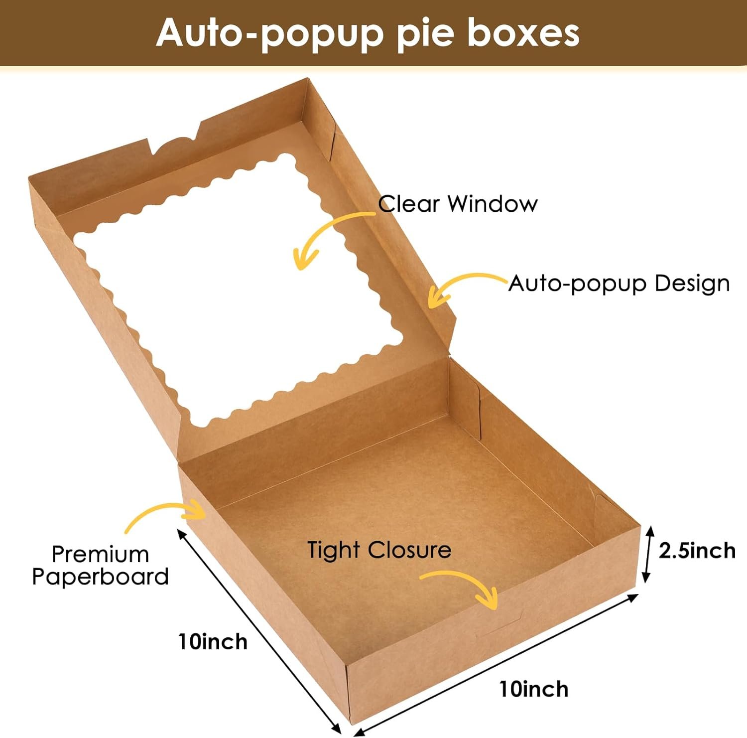 Logo Personalizado Cajas para Tartas de 10x10x2.5 cm con Ventana, Cajas de Repostería Auto-Popup para Postres, Donas y Muffins, Fabricante de Soluciones de Embalaje. Logo Personalizado Cajas para Tartas de 10x10x2.5 cm con Ventana, Cajas de Repostería Auto-Popup para Postres, Donas y Muffins, Fabricante de Soluciones de Embalaje.