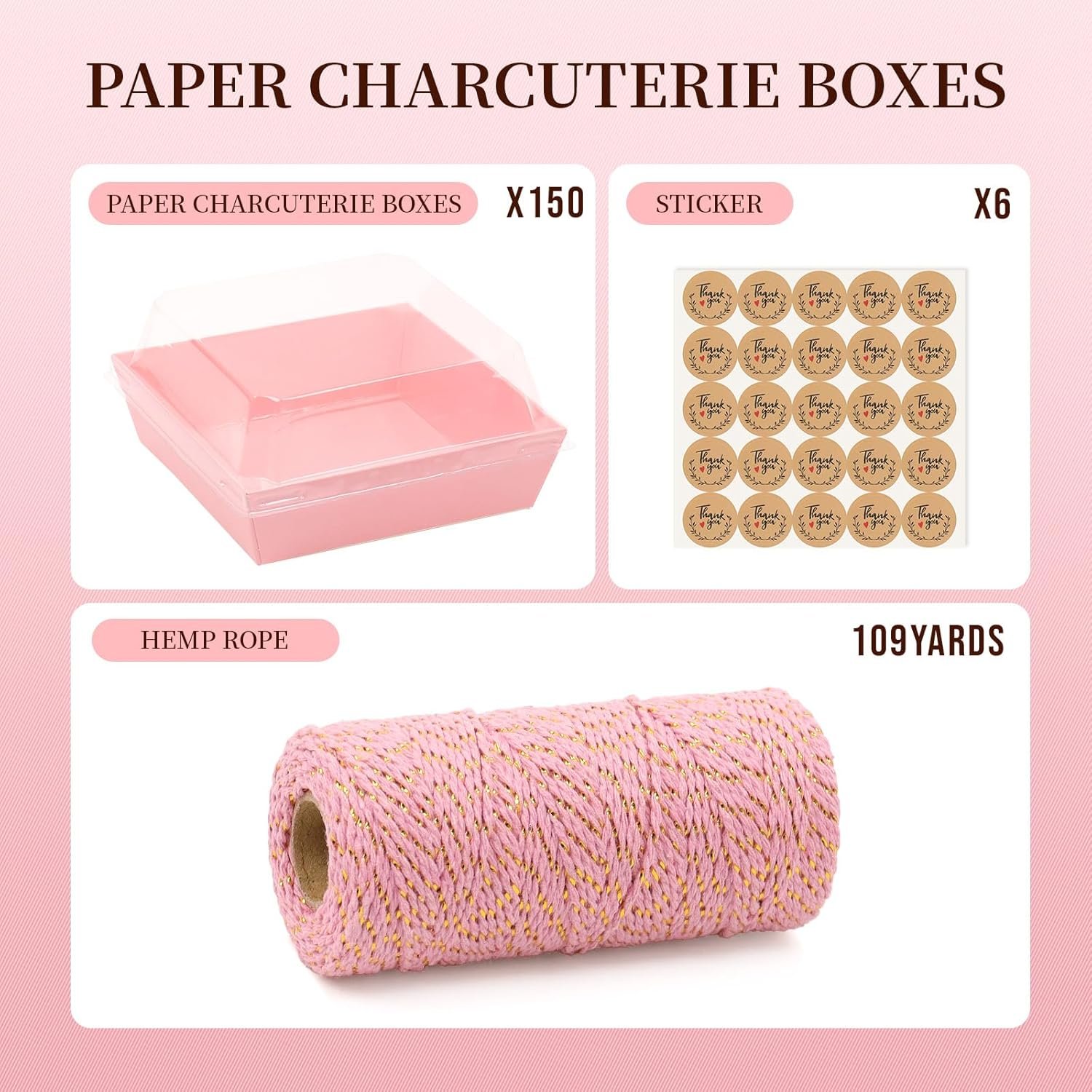 Cajas de Charcutería 150 Pack con Tapa Transparente Segura, 4,7x4,7x2,6 Pulgadas, Personalización de Logo para Envases Desechables de Sándwich, Pasteles y Postres, Marca Blanca del Proveedor.