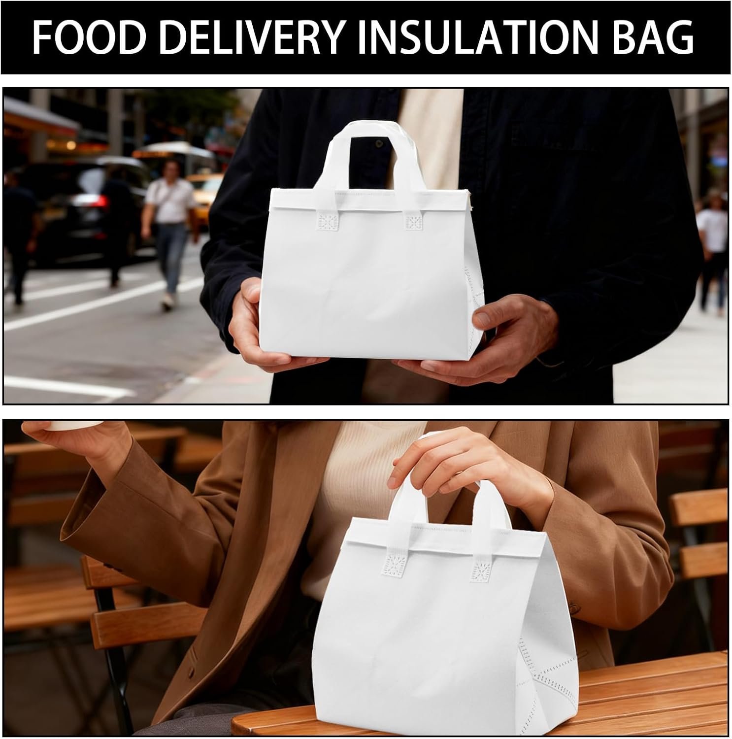 Bolsas térmicas reutilizables pequeñas de 30 unidades, ideales para entrega de comida caliente y fría, con opción de logo personalizado, 9.4 x 5.9 x 9.2 In, perfectas para marca blanca, fabricadas por nuestro proveedor. Bolsas térmicas reutilizables pequeñas de 30 unidades, ideales para entrega de comida caliente y fría, con opción de logo personalizado, 9.4 x 5.9 x 9.2 In, perfectas para marca blanca, fabricadas por nuestro proveedor.