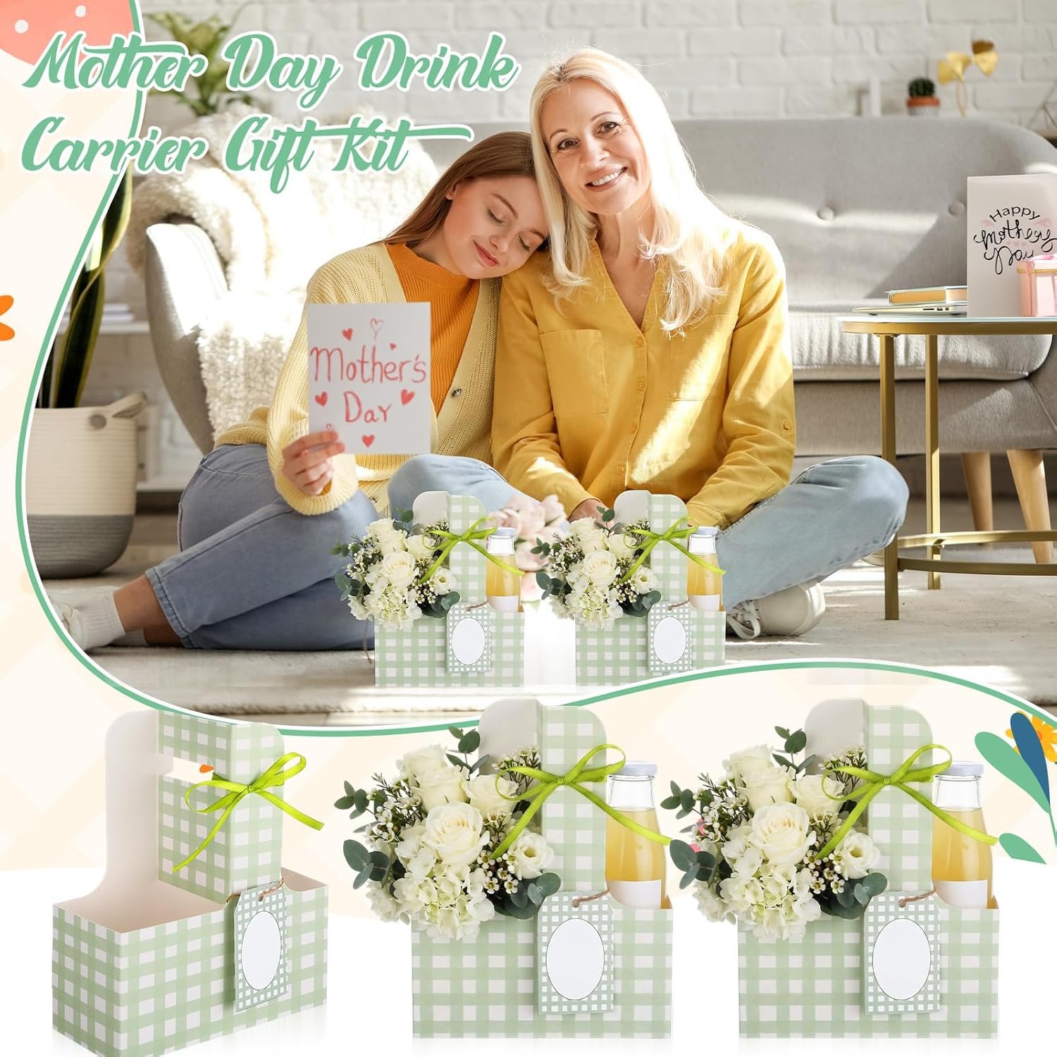 Logo Personalizado 24 Sets Portavasos de 2 Tazas con Asas Gingham para Bebidas y Flores Regalos para Mujeres en Bodas y Cumpleaños Marca Blanca Proveedor Fábrica Logo Personalizado 24 Sets Portavasos de 2 Tazas con Asas Gingham para Bebidas y Flores Regalos para Mujeres en Bodas y Cumpleaños Marca Blanca Proveedor Fábrica