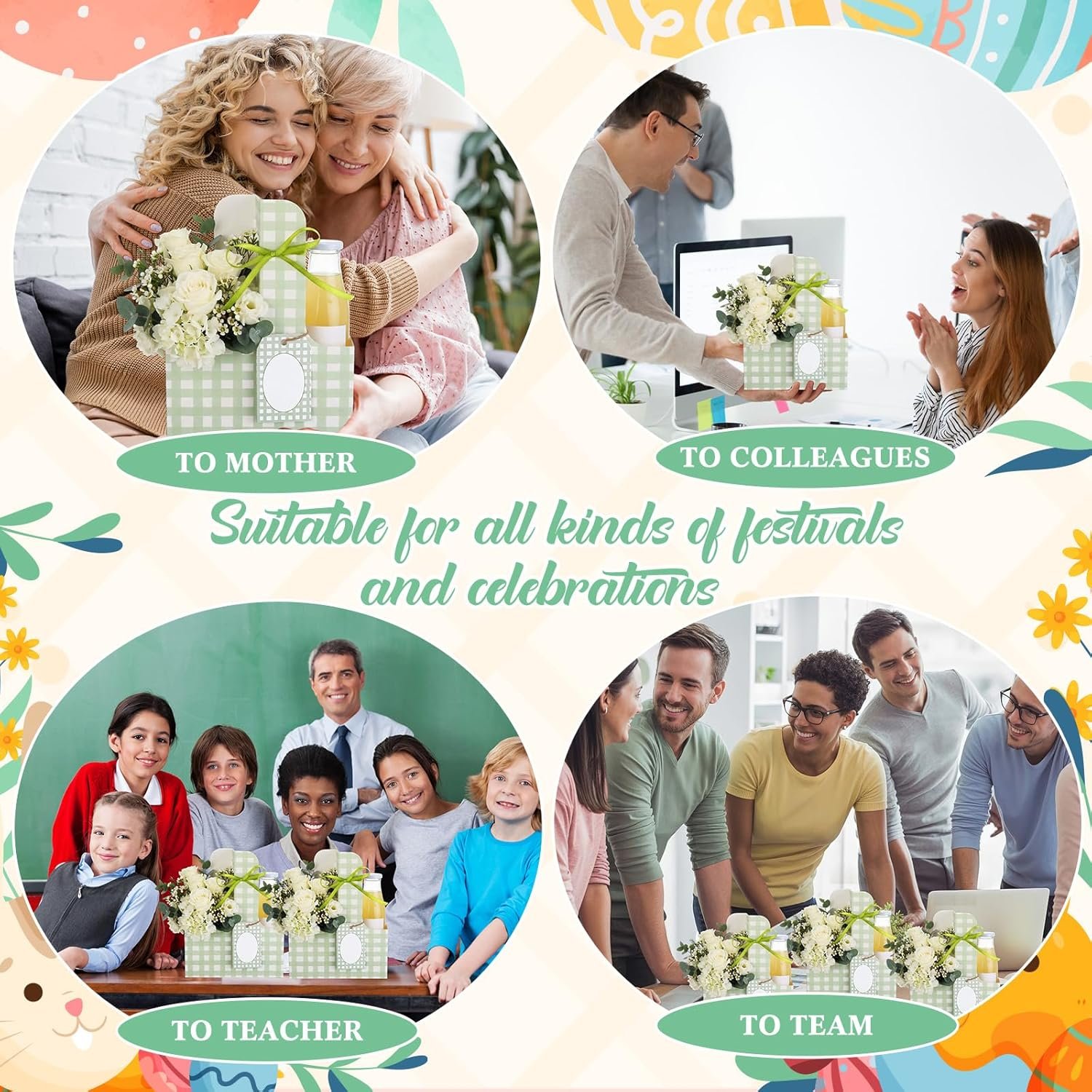 Logo Personalizado 24 Sets Portavasos de 2 Tazas con Asas Gingham para Bebidas y Flores Regalos para Mujeres en Bodas y Cumpleaños Marca Blanca Proveedor Fábrica Logo Personalizado 24 Sets Portavasos de 2 Tazas con Asas Gingham para Bebidas y Flores Regalos para Mujeres en Bodas y Cumpleaños Marca Blanca Proveedor Fábrica