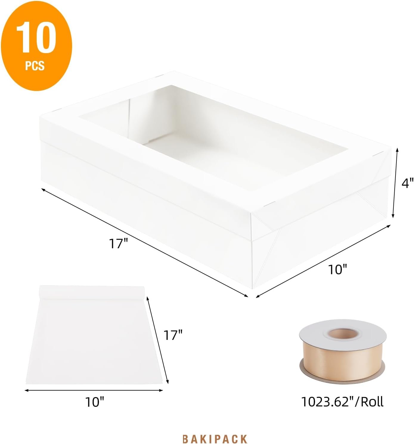 Caja de Catering Blanca con Logo Personalizado, 10 unidades de 17x10x4 pulgadas, Envases de Papel Desechables para Charcutería y Sándwiches, Proveedor de alta calidad.