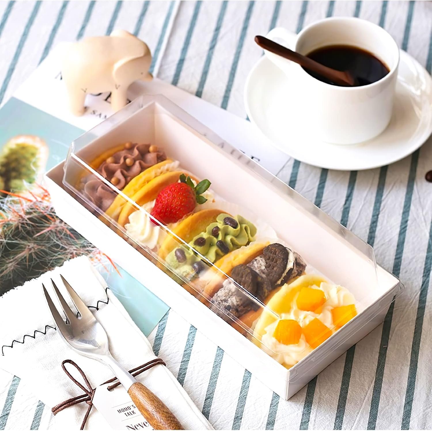 Logo Personalizado para Cajas de Charcutería con Tapa Transparente, 100 Cajas Blancas para Repostería, Cajas para Galletas, Pequeñas Cajas de Dulces para Pasteles, Sándwiches, Cupcakes, Fresas, Contenedores de Postres, Proveedor de Embalajes.