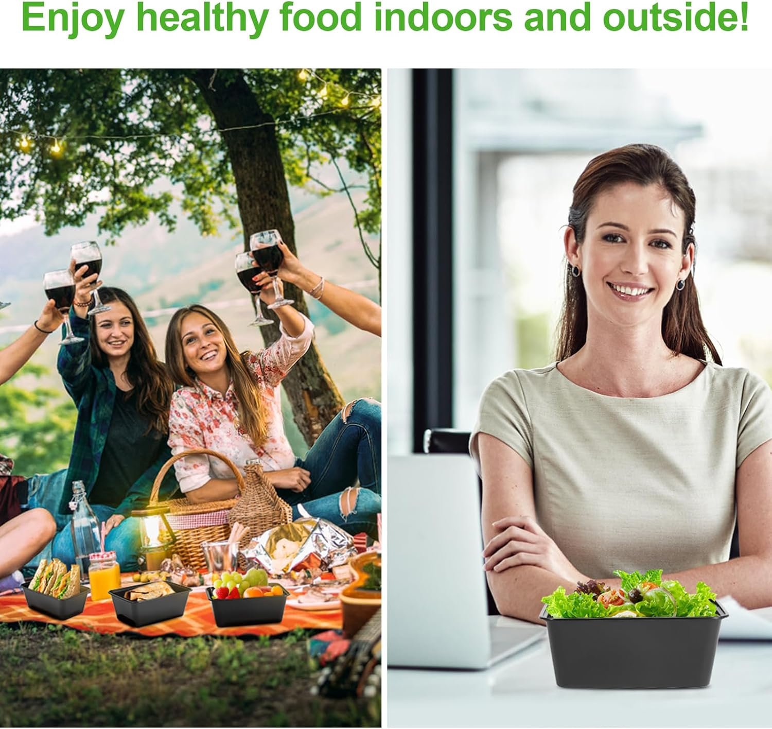 Logo Personalizado 10Pack Contenedores desechables de 28oz para almacenamiento de alimentos, con tapa, cajas apilables de 1 compartimento, aptas para microondas, congelador y lavavajillas, Fabricante.