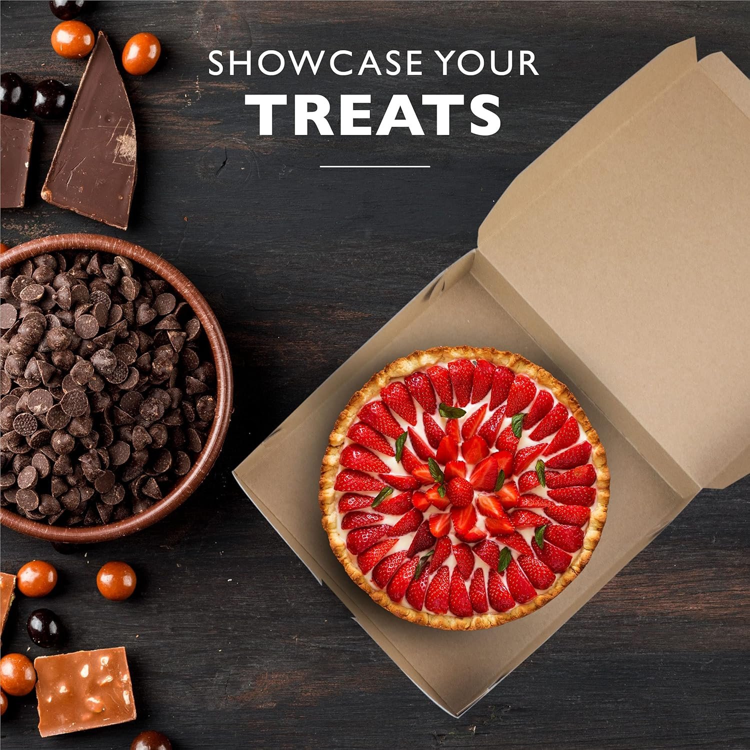 Logo Personalizado Cajas de Pastelería Blancas 10x10x2.5