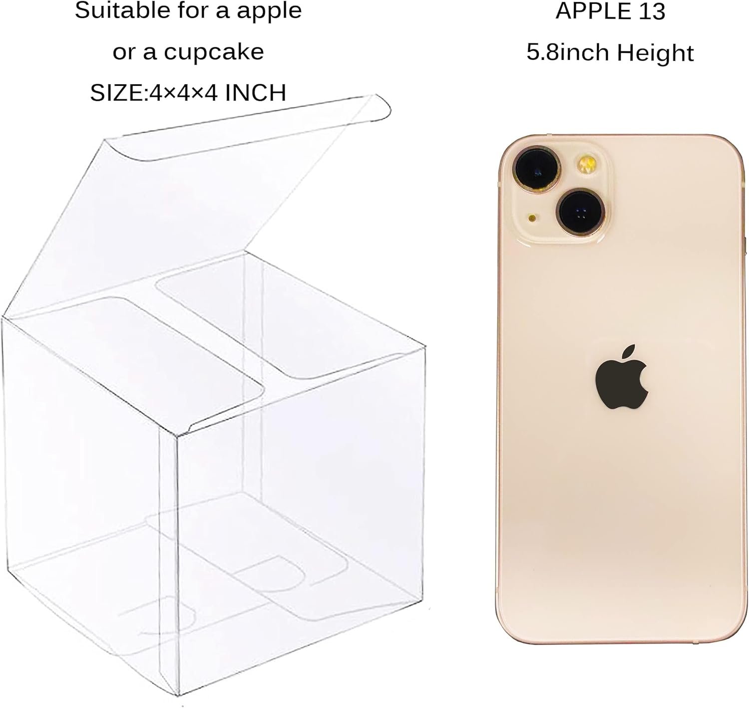 Caja Transparente Para Regalo 30 PCS, 4 x 4 x 4 pulgadas, Ideal para Bodas, Cumpleaños, Pascua, Día de la Madre y Día del Padre, Marca Blanca con Logo Personalizado, Proveedor de Fábrica.