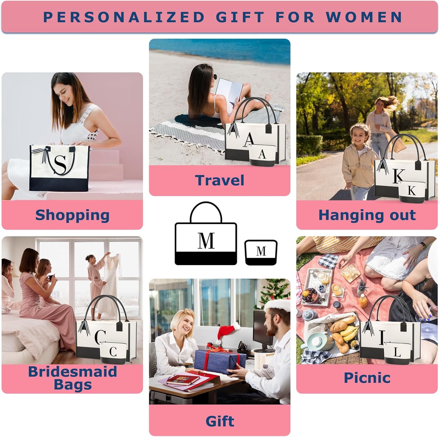 Bolsa de Lona Personalizada con Logo - Regalo Ideal para Mamá, Maestra o Hermana, Fabricante de productos personalizados.