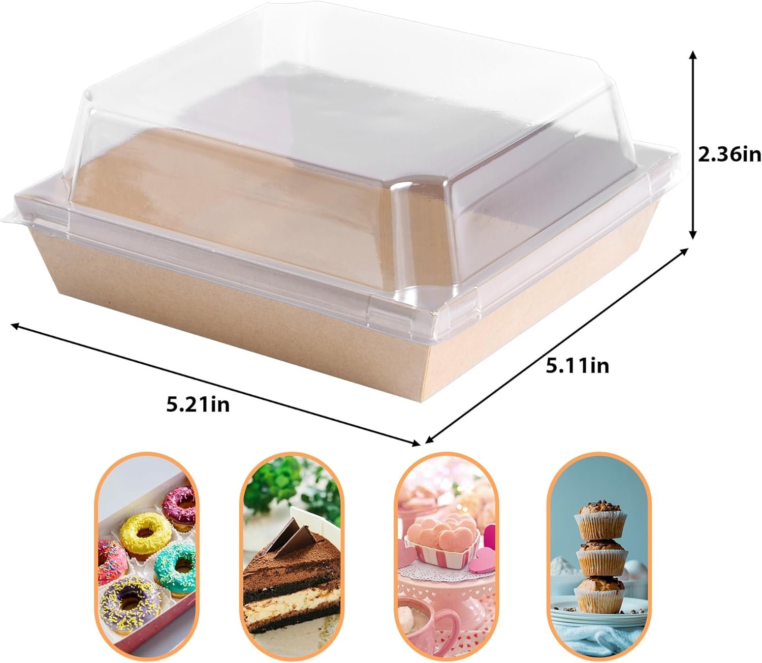 Cajas de Charcutería con Tapas Transparentes (Pack de 50), Contenedores Mini para Charcutería, Caja de Cartón Desechable para Comida para Lllevar - Pastelería, Galletas, Sándwiches, Tortas, Postres, Snacks - Marca Blanca de Proveedor Cajas de Charcutería con Tapas Transparentes (Pack de 50), Contenedores Mini para Charcutería, Caja de Cartón Desechable para Comida para Lllevar - Pastelería, Galletas, Sándwiches, Tortas, Postres, Snacks - Marca Blanca de Proveedor