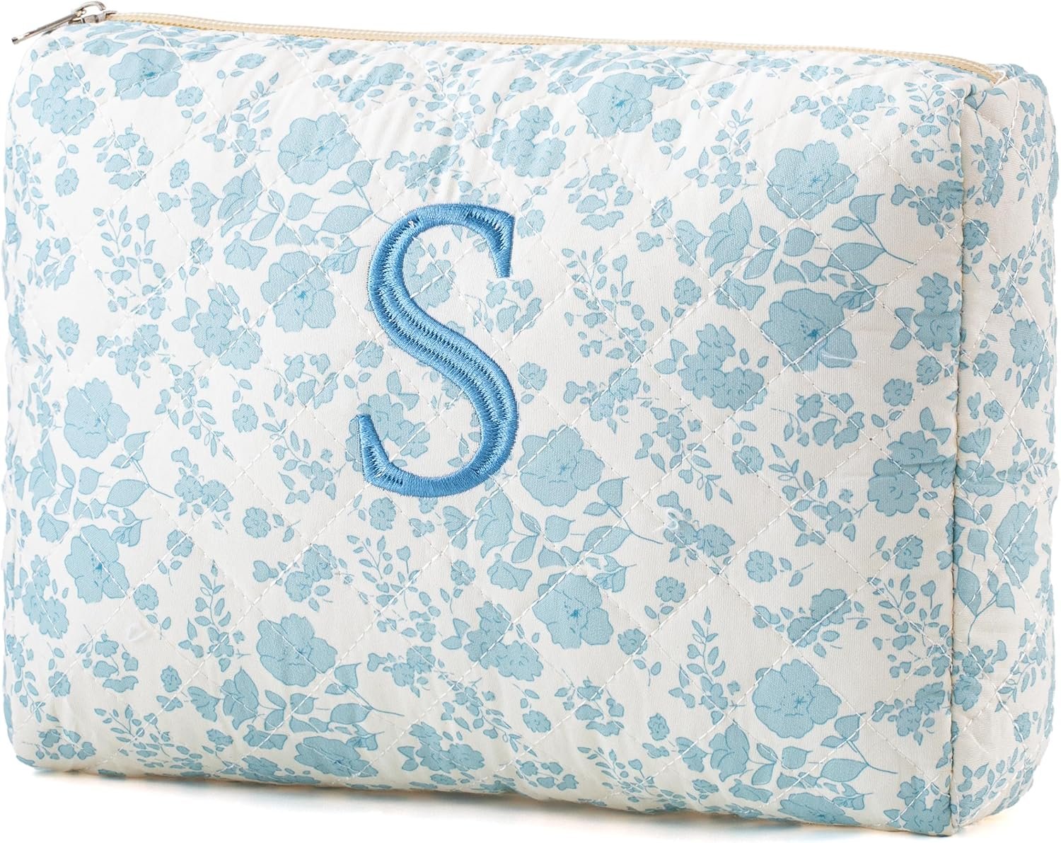 Bolsa de Maquillaje Acolchada Grande de Algodón con Logo Personalizado, Neceser de Viaje Floral Coqueta para Mujeres y Niñas, Fábrica Proveedor de Bolsas Cosméticas y de Aseo.