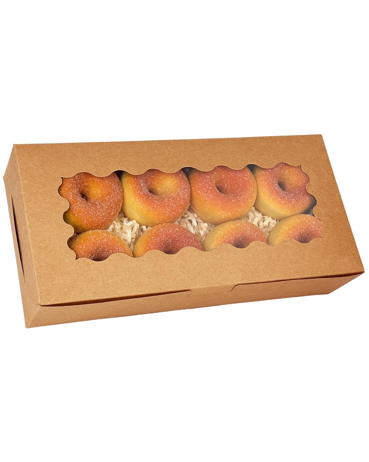 Caja de Galletas Marrón con Ventana 12x5.5x2.5 Pulgadas 50 Packs para Pastelería con Logo Personalizado, Ideal para Marca Blanca, Proveedor de Embalaje. Caja de Galletas Marrón con Ventana 12x5.5x2.5 Pulgadas 50 Packs para Pastelería con Logo Personalizado, Ideal para Marca Blanca, Proveedor de Embalaje.