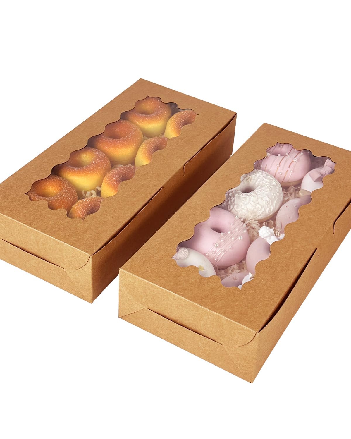 Caja de Galletas Marrón con Ventana 12x5.5x2.5 Pulgadas 50 Packs para Pastelería con Logo Personalizado, Ideal para Marca Blanca, Proveedor de Embalaje. Caja de Galletas Marrón con Ventana 12x5.5x2.5 Pulgadas 50 Packs para Pastelería con Logo Personalizado, Ideal para Marca Blanca, Proveedor de Embalaje.
