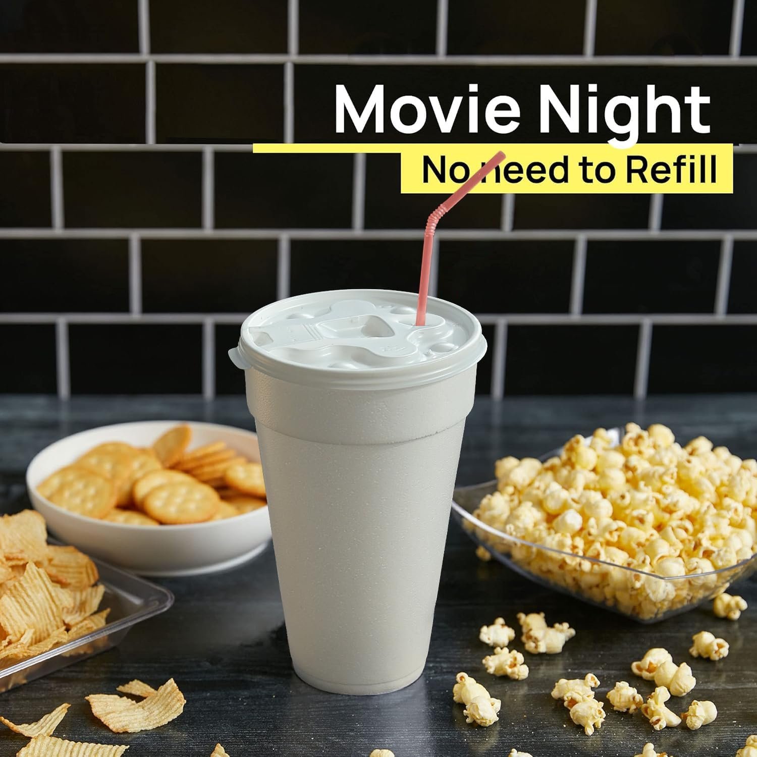 Cups de Foam Personalizados (50 unidades) Grandes Tazas de Styrofoam para Bebidas Calientes y Frías, Tazas Aisladas de Cafe, Soda, Jugo, Té - Proveedor de Marca Blanca