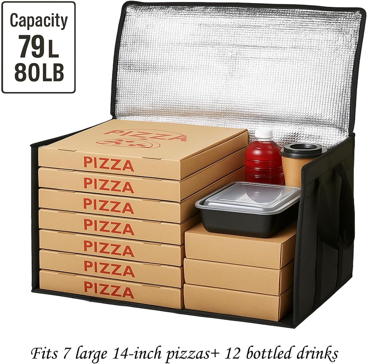 Logo Personalizado para Bolsas Térmicas de Entrega de Comida 2-Pack XXXL, Ideal para Compras de Supermercado, Catering y Pizza, Proveedor de Soluciones de Transporte Frío/Caliente, Con Transportador de Estireno para Viajes y Vehículos. Logo Personalizado para Bolsas Térmicas de Entrega de Comida 2-Pack XXXL, Ideal para Compras de Supermercado, Catering y Pizza, Proveedor de Soluciones de Transporte Frío/Caliente, Con Transportador de Estireno para Viajes y Vehículos.