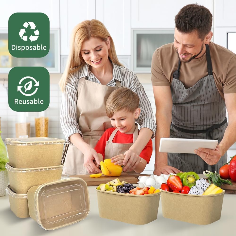 Contenedores de comida desechables de 29 oz con tapa, 50-pack de envases impermeables para servir sopas y alimentos, seguros para microondas, ideales para comidas calientes o frías. Logo Personalizado y Marca Blanca disponibles en nuestra Fábrica. Contenedores de comida desechables de 29 oz con tapa, 50-pack de envases impermeables para servir sopas y alimentos, seguros para microondas, ideales para comidas calientes o frías. Logo Personalizado y Marca Blanca disponibles en nuestra Fábrica.
