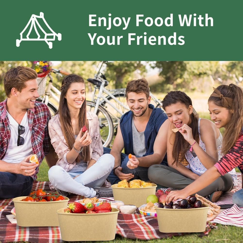 Contenedores de comida desechables de 29 oz con tapa, 50-pack de envases impermeables para servir sopas y alimentos, seguros para microondas, ideales para comidas calientes o frías. Logo Personalizado y Marca Blanca disponibles en nuestra Fábrica. Contenedores de comida desechables de 29 oz con tapa, 50-pack de envases impermeables para servir sopas y alimentos, seguros para microondas, ideales para comidas calientes o frías. Logo Personalizado y Marca Blanca disponibles en nuestra Fábrica.