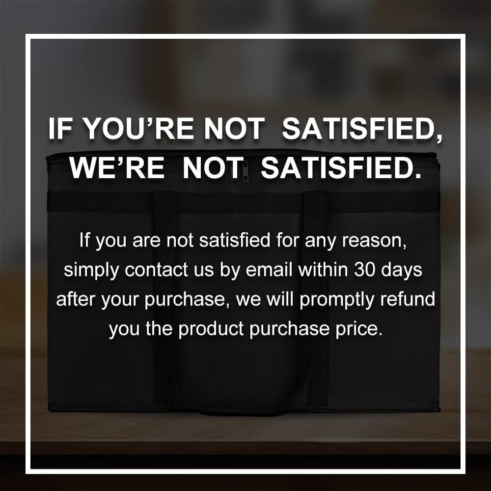 Logo Personalizado Bolsa Térmica de Entrega de Alimentos 10-Pack XXXL, Ideal para Catering y Pizza, Bolsa de Entrega para Rideshare, Transportador Térmico Frío/Caliente para Viajes y Compras, Proveedor de Soluciones Eficientes.