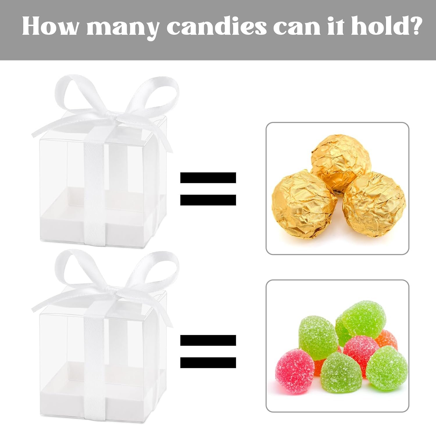 Cajas de Favor con Logo Personalizado, 50 Piezas de 2x2x2 Pulgadas, Cajas Transparentes para Dulces con Cintas Blancas, Cajas de Regalo Plásticas Mini para Decoración de Bodas, Cumpleaños, Baby Shower y Clase, Proveedor de Suministros Cajas de Favor con Logo Personalizado, 50 Piezas de 2x2x2 Pulgadas, Cajas Transparentes para Dulces con Cintas Blancas, Cajas de Regalo Plásticas Mini para Decoración de Bodas, Cumpleaños, Baby Shower y Clase, Proveedor de Suministros
