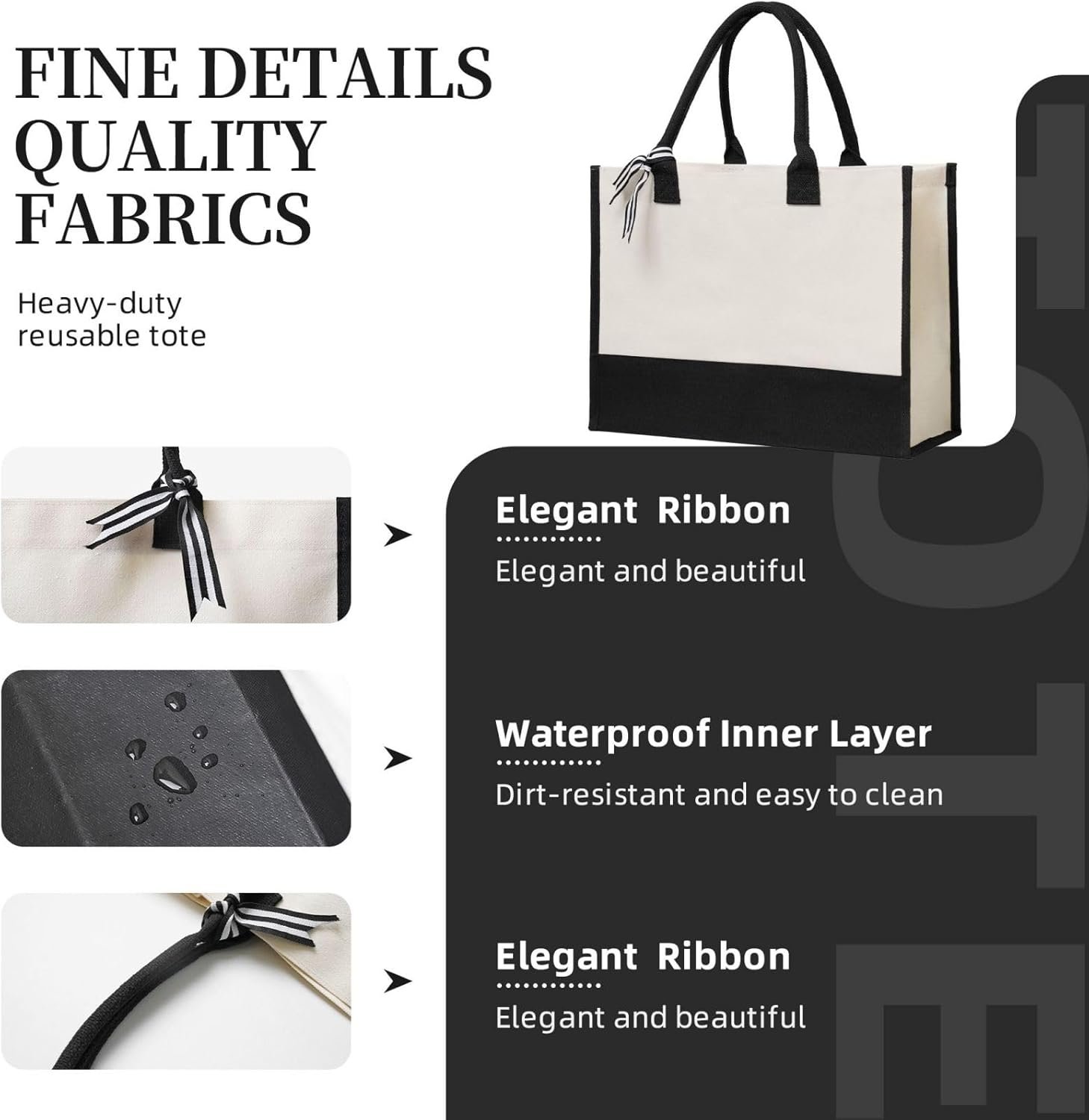 Bolsa de Tela Personalizada con Logo Personalizado para Mujeres, Ideal para Compras, Regalos de Boda, Navidad y Cumpleaños, Proveedor de Fábrica.