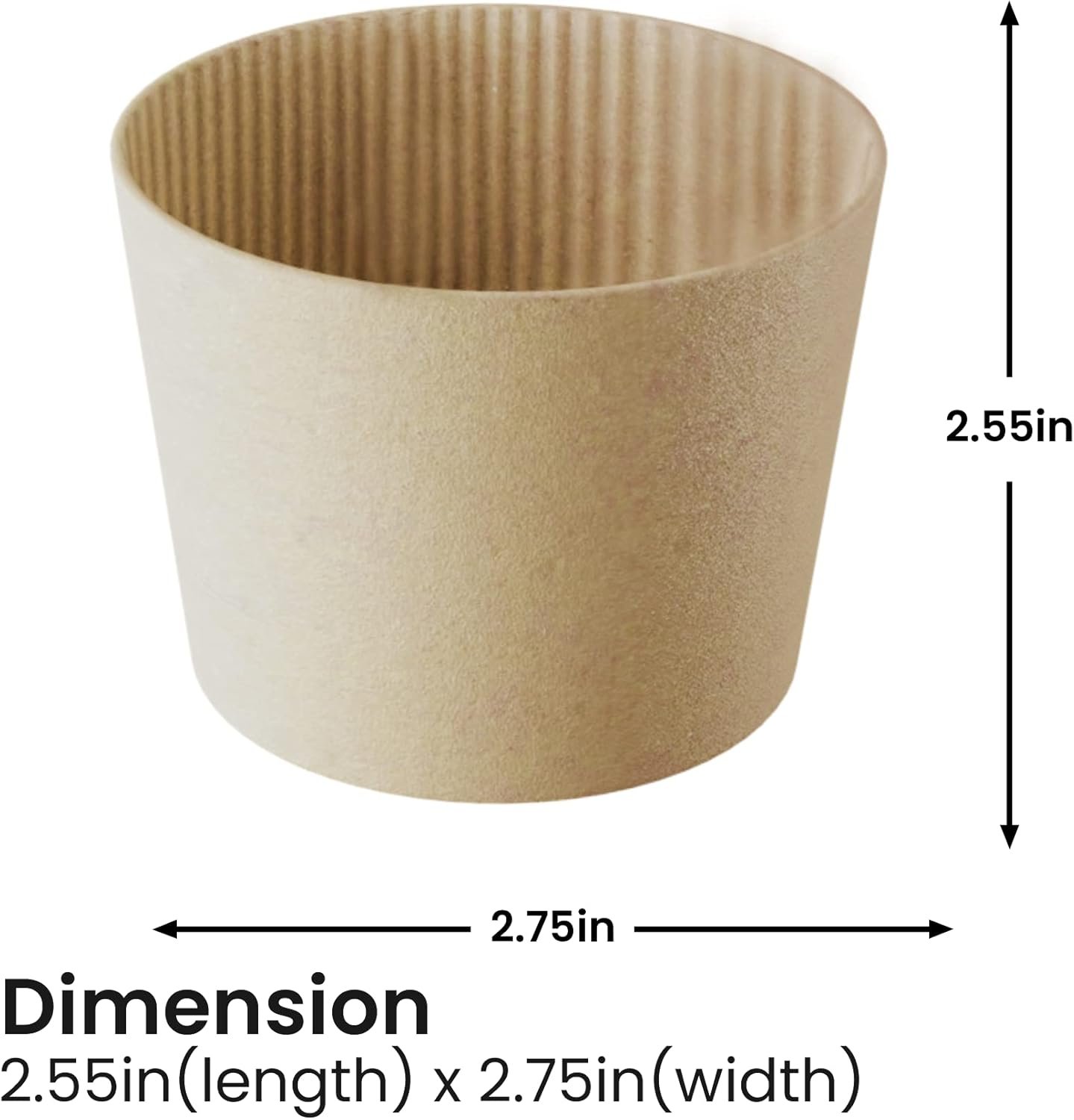 Mangas de café con Logo Personalizado 900 Pcs – Mangas de papel kraft corrugado para vasos de 12oz, 16oz, 20oz, 22oz y 24oz – Reciclables y desechables – Ideal para bebidas calientes en cafeterías y oficinas (Pack de 900) – Proveedor de calidad.